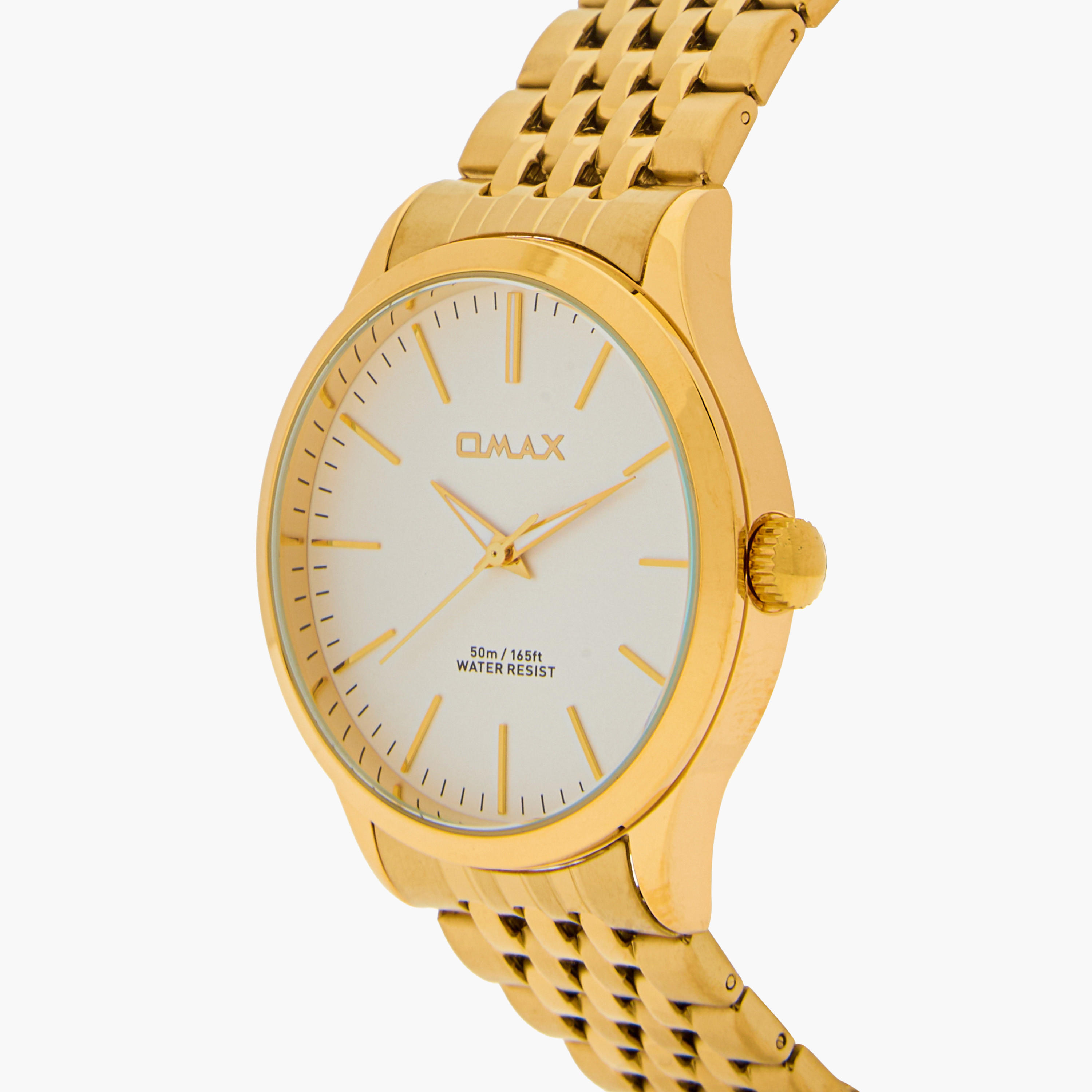 ساعة يد تناظرية ذهبية للرجال من أوماكس 00ACB101Q008-men-watchesandjewellery-watches-image-4