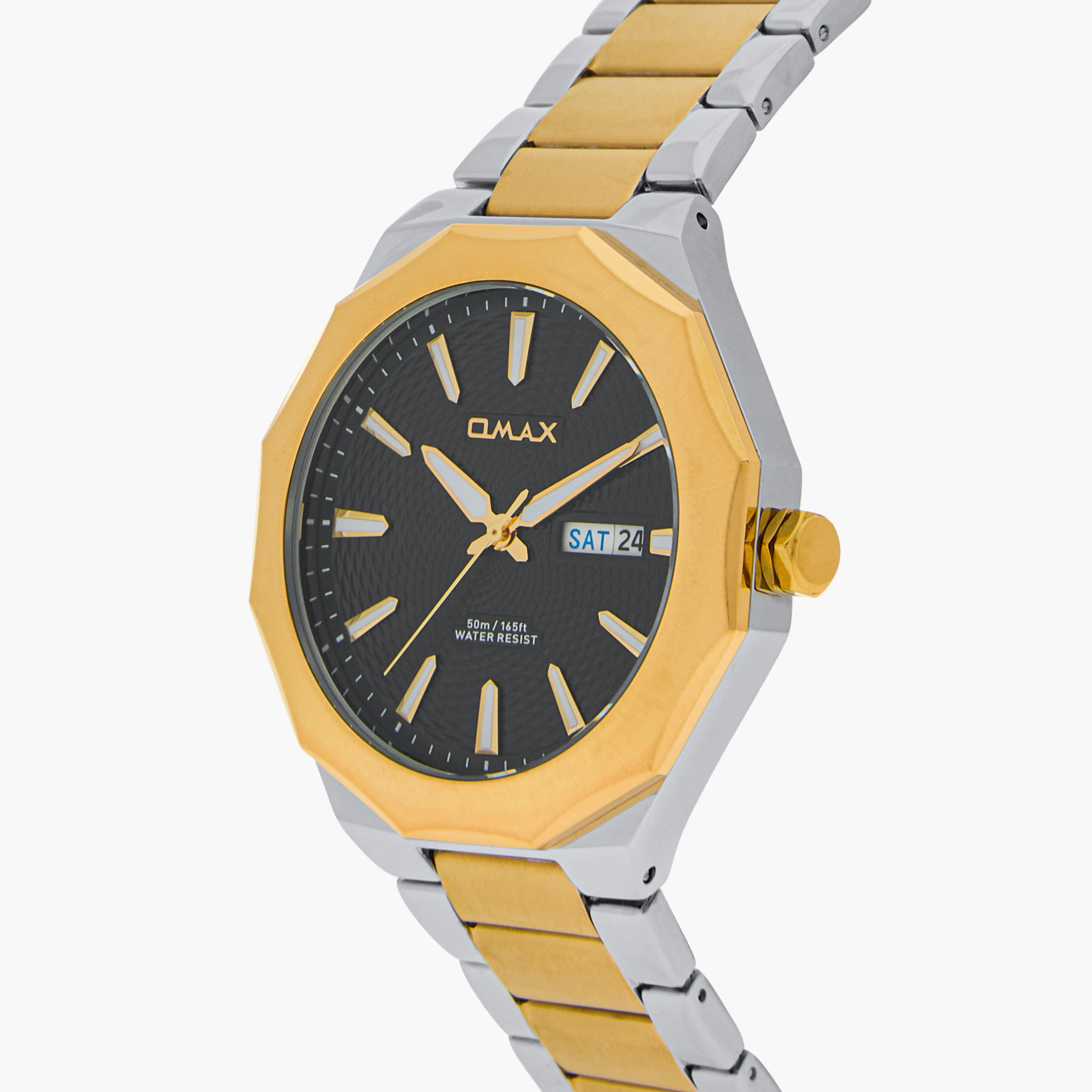 ساعة يد تناظرية بسوار فضي وذهبي للرجال من أوماكس 00BFD001N002-men-watchesandjewellery-watches-image-4