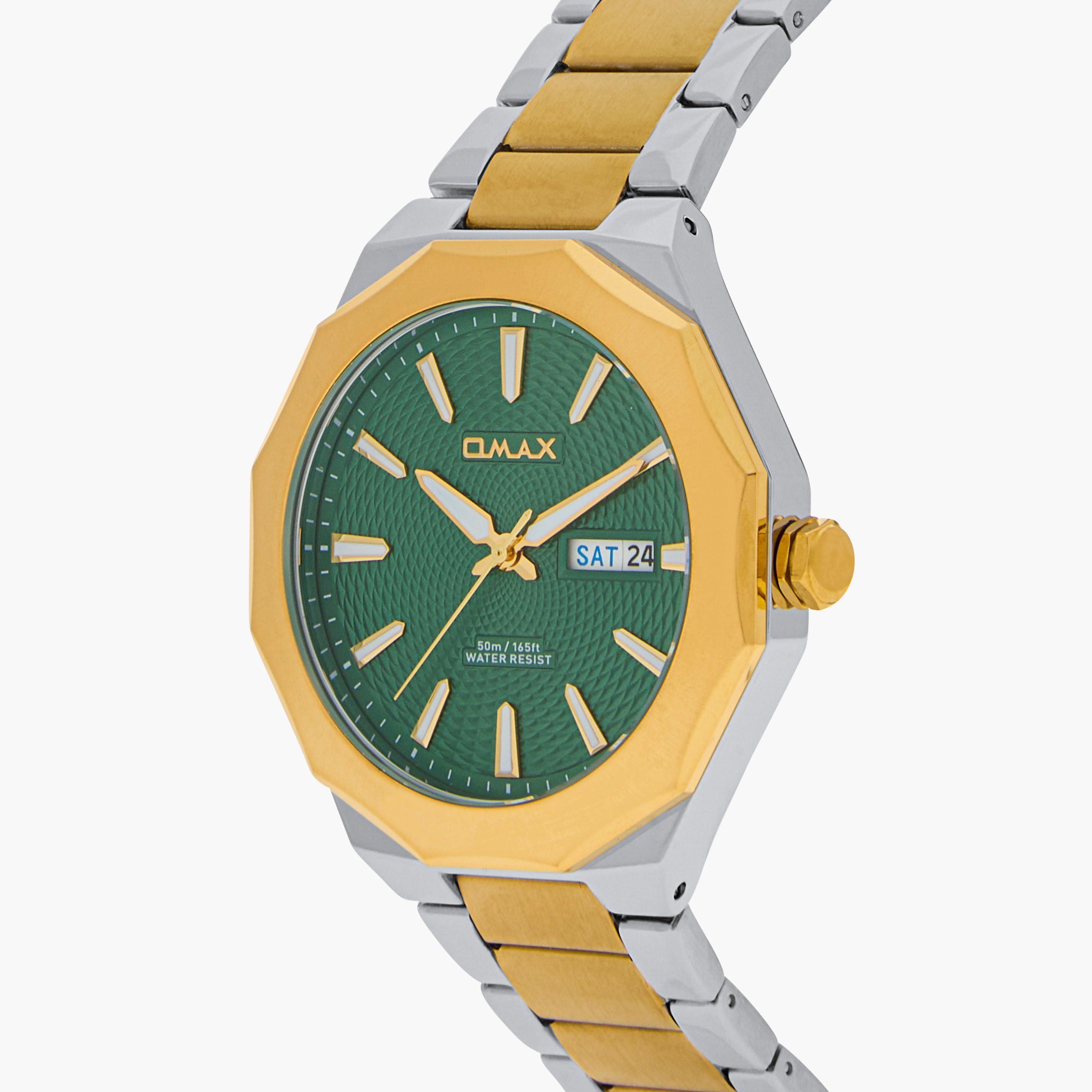 ساعة يد تناظرية بسوار فضي وذهبي للرجال من أوماكس 00BFD001N002-men-watchesandjewellery-watches-image-11