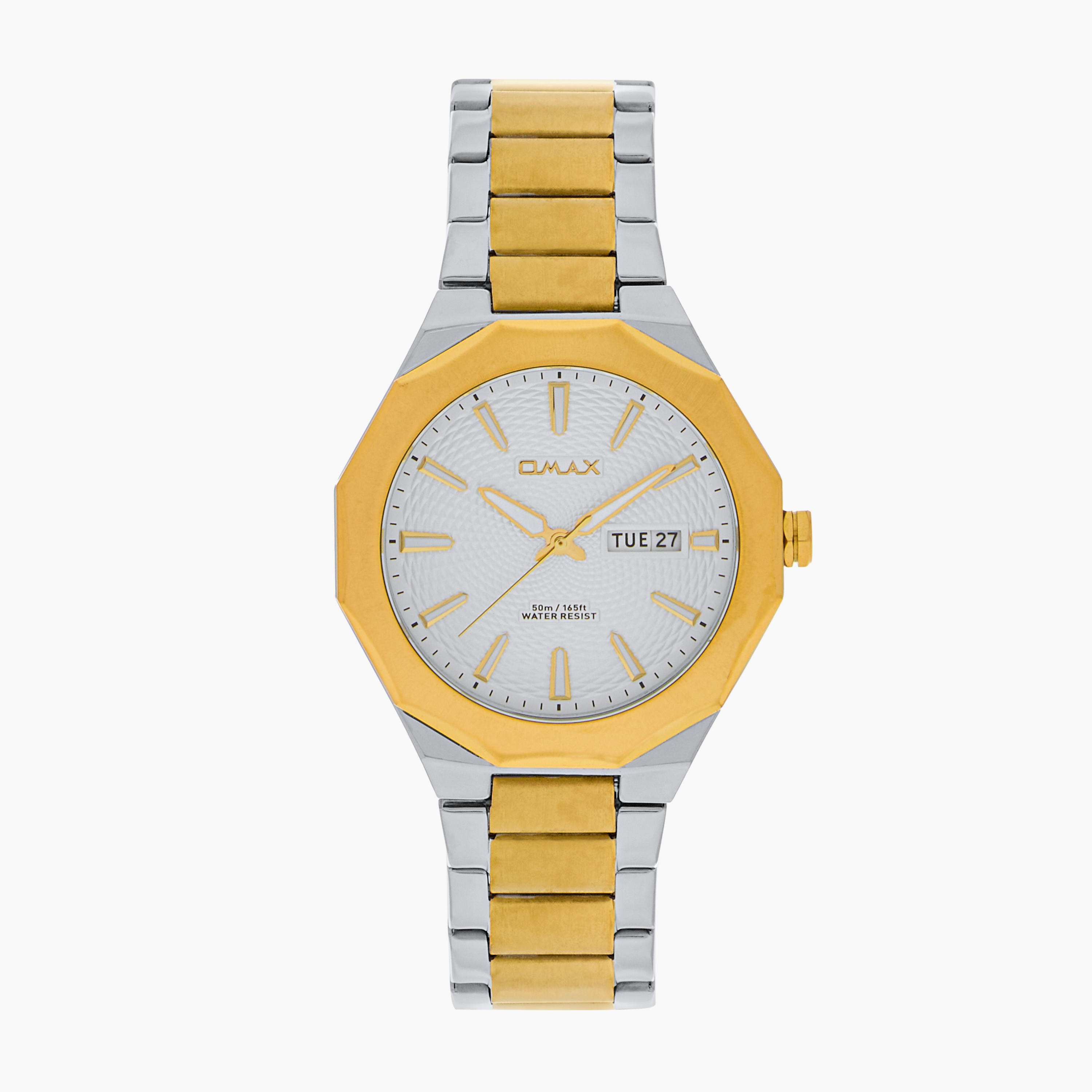 ساعة يد تناظرية بسوار فضي وذهبي للرجال من أوماكس 00BFD001N002-men-watchesandjewellery-watches-image-15
