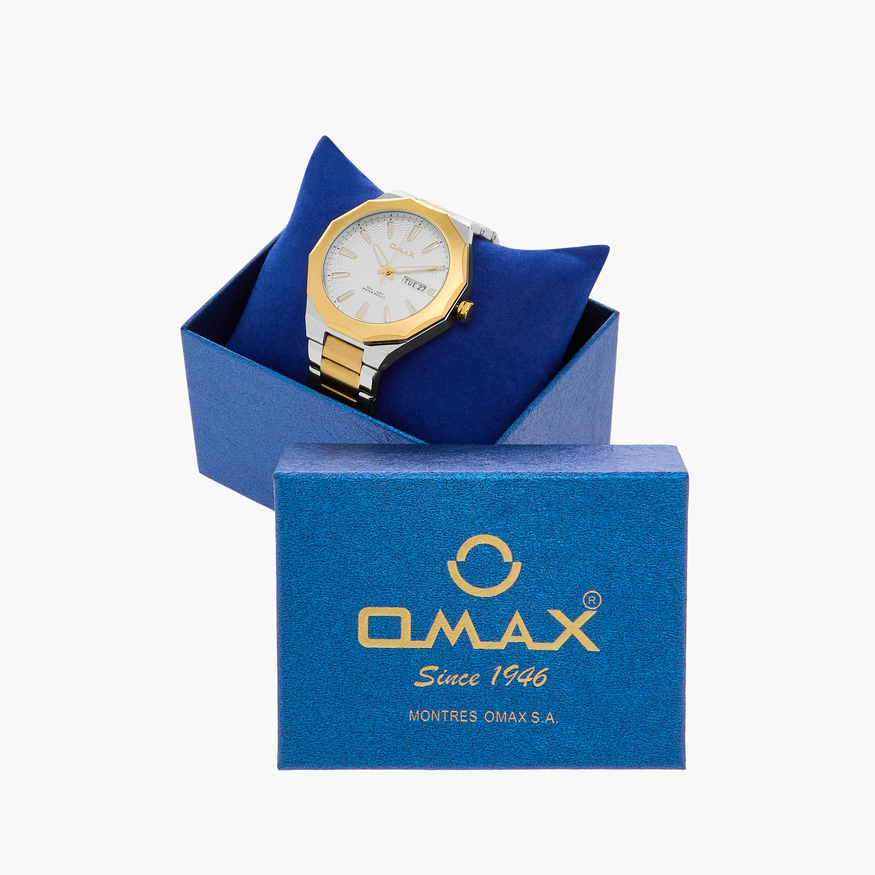 ساعة يد تناظرية بسوار فضي وذهبي للرجال من أوماكس 00BFD001N002-men-watchesandjewellery-watches-image-20