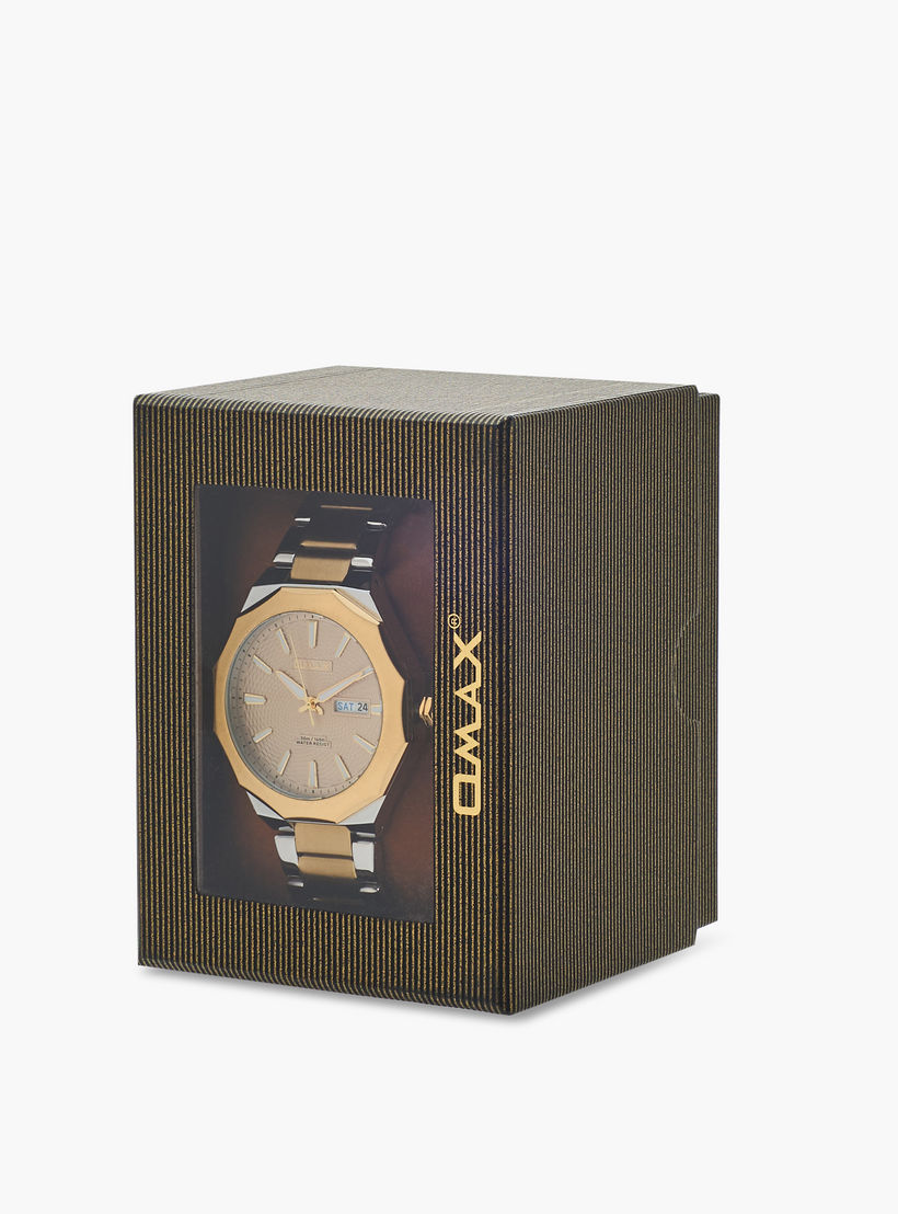 Omax Men's Gold and Silver Analog Wrist Watch 00BFD001N002-men-watchesandjewellery-watches-image-7