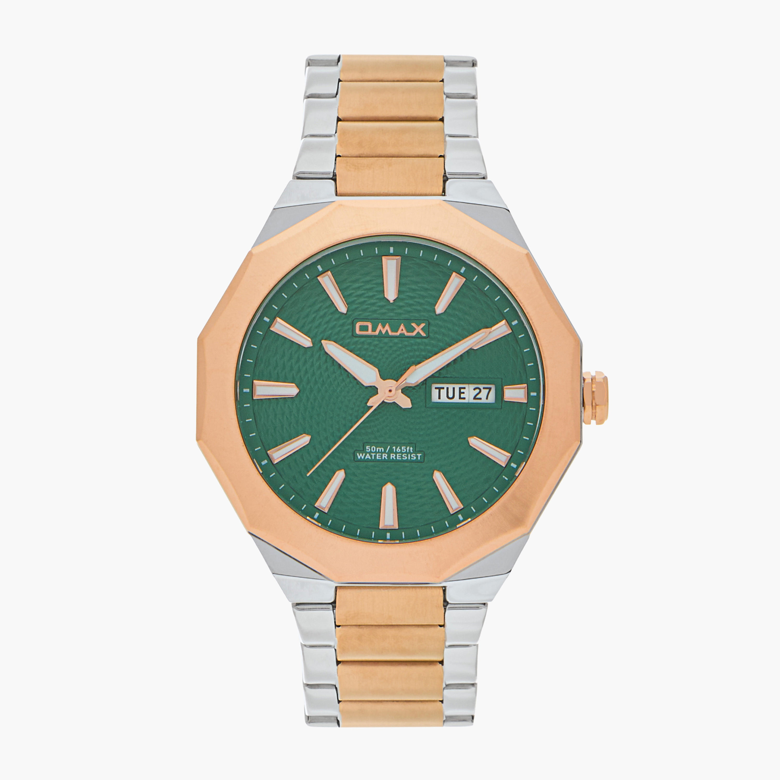 Omax Men's Gold and Silver Analog Wrist Watch 00BFD001N002-men-watchesandjewellery-watches-image-1