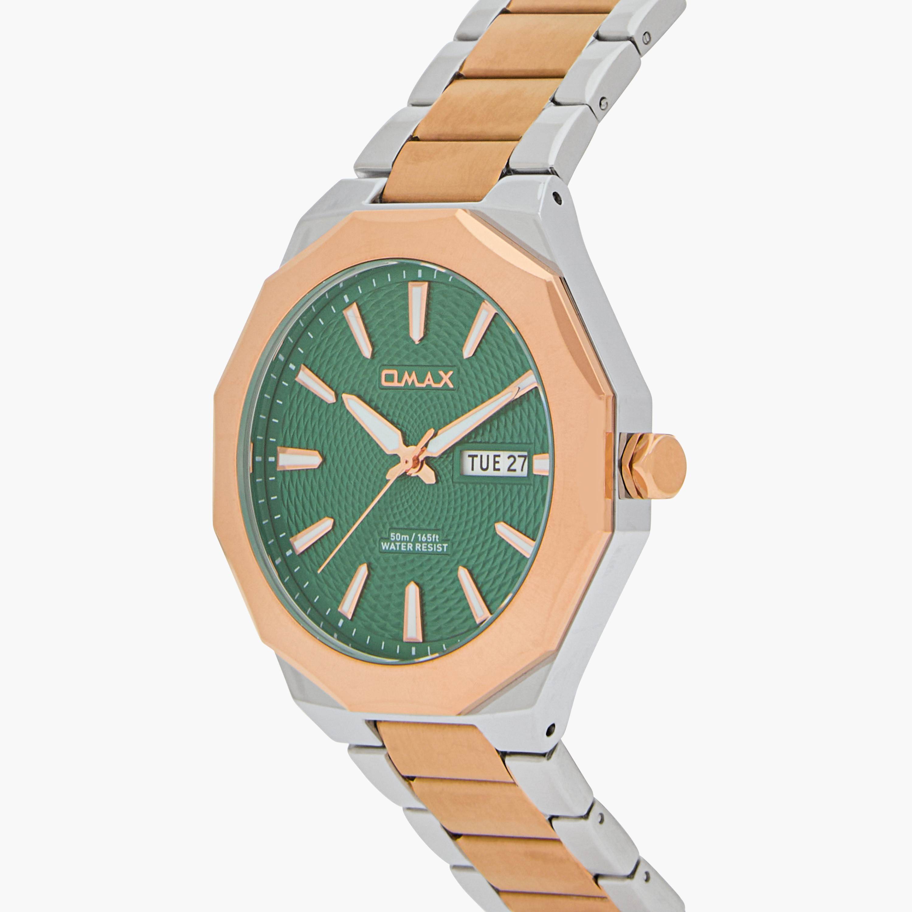 Omax Men's Gold and Silver Analog Wrist Watch 00BFD001N002-men-watchesandjewellery-watches-image-4