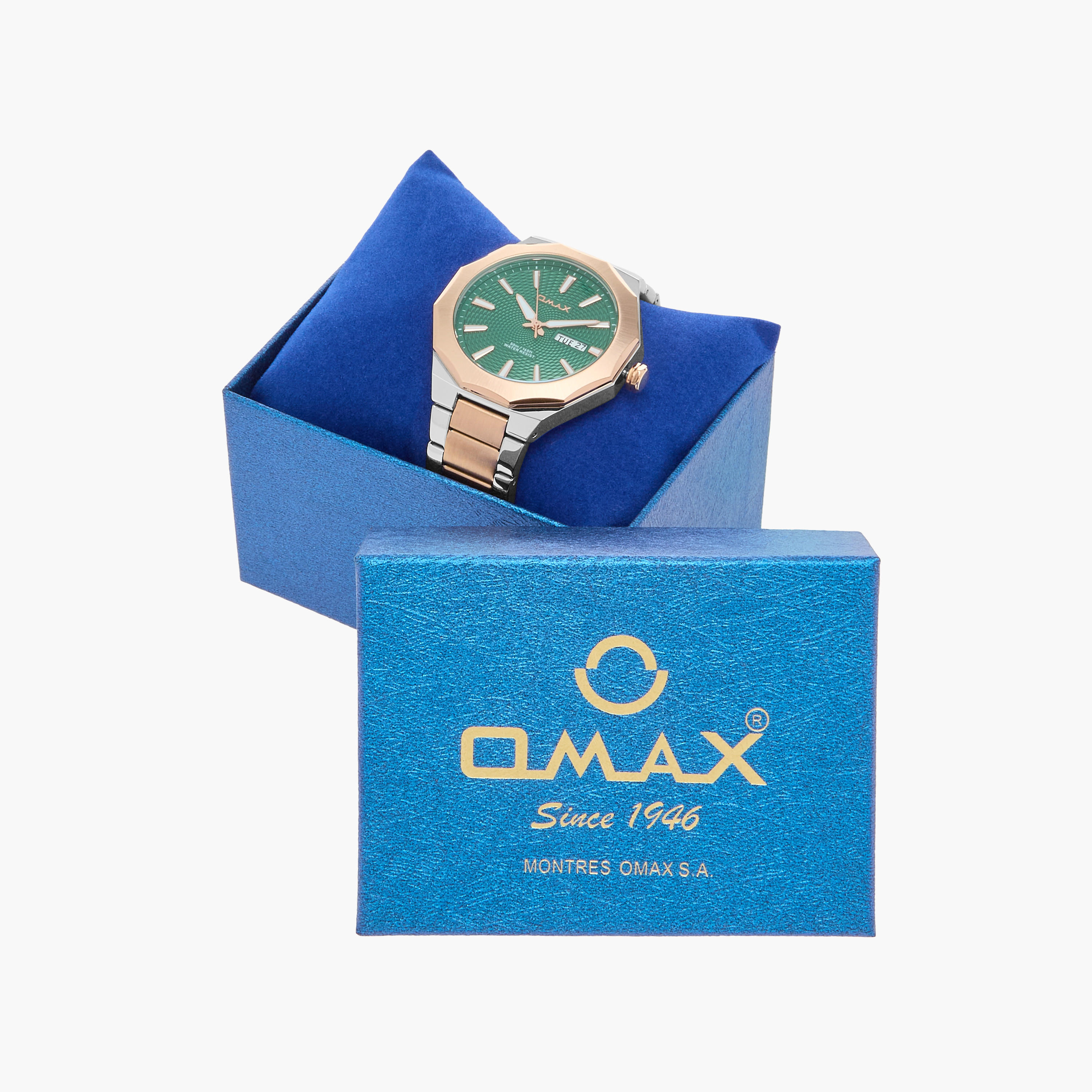 ساعة يد تناظرية بسوار فضي وذهبي للرجال من أوماكس 00BFD001N002-men-watchesandjewellery-watches-image-34