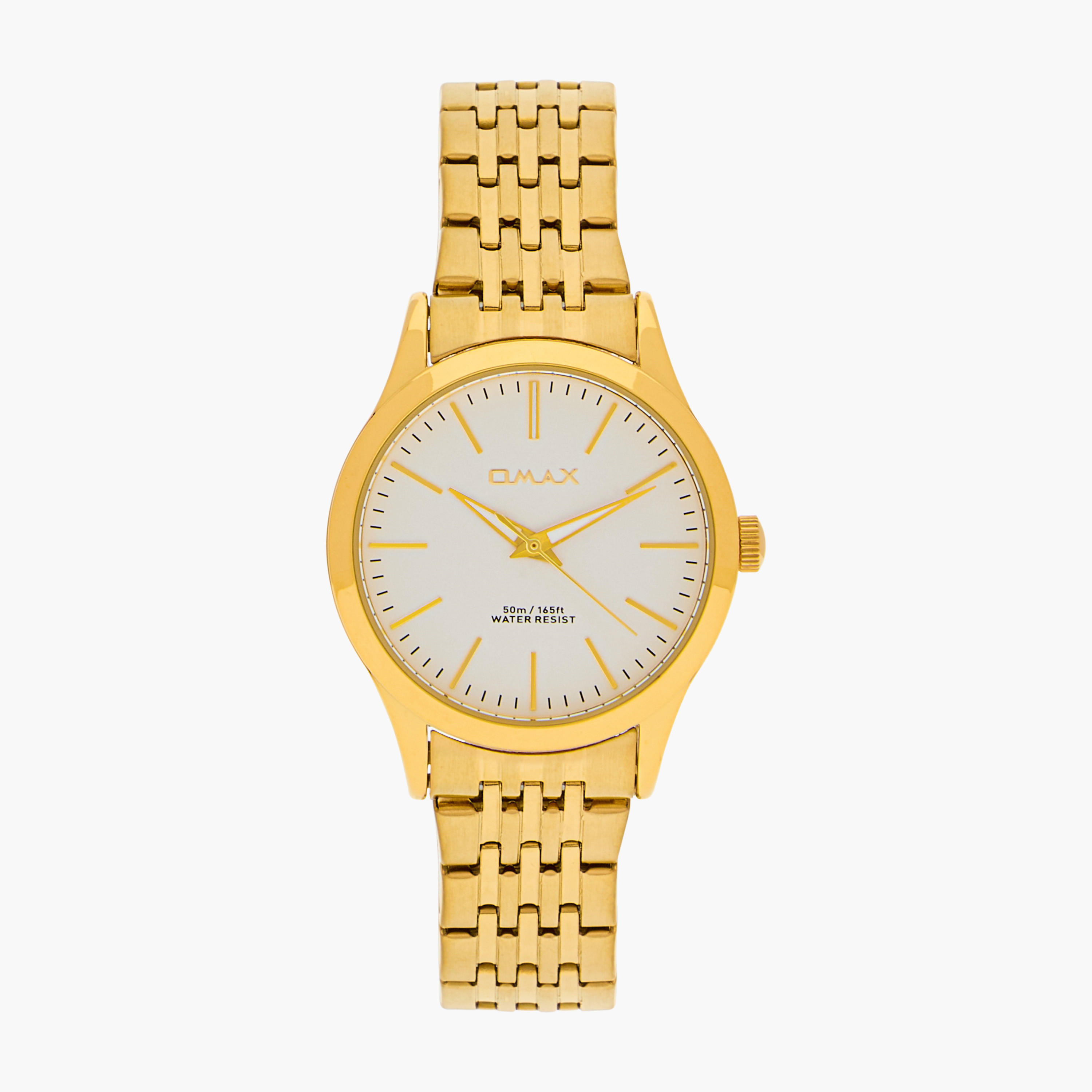 ساعة يد تناظرية ذهبية للنساء من أوماكس 00ACB102Q008-women-watchesandjewellery-watches-image-1