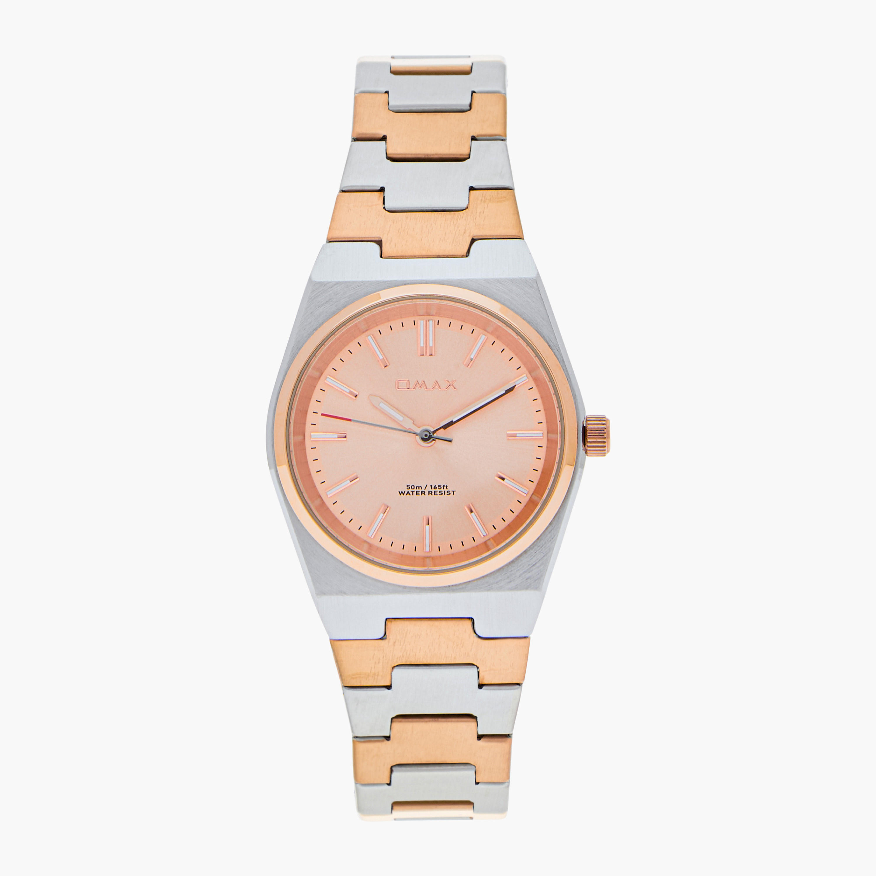 Omax Women's Rose Gold and Silver Analog Wrist Watch 00ACB106N00F-women-watchesandjewellery-watches-image-1