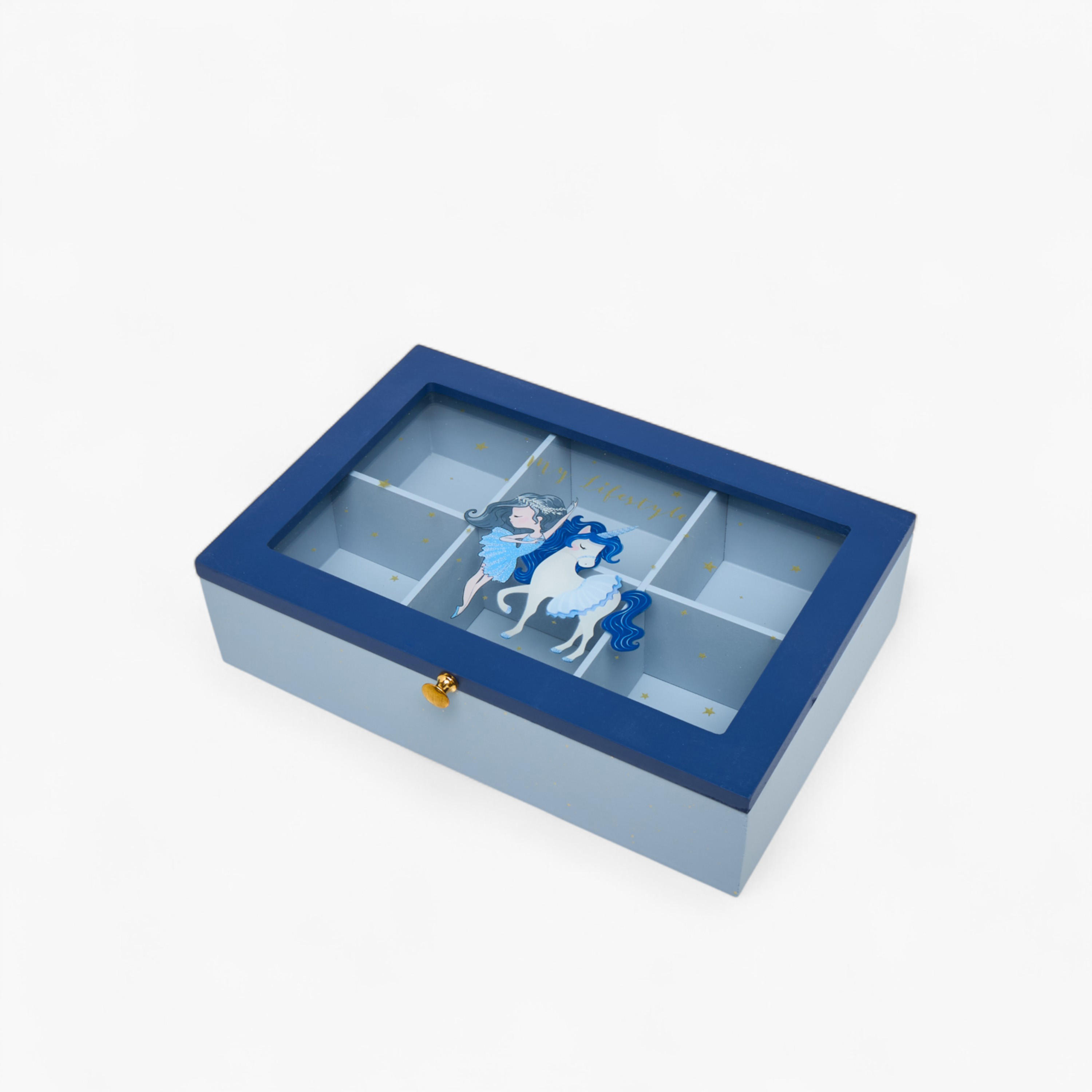 Ballerina Print 6-Compartment Jewellery Box - 24x16x6 cms-women-watchesandjewellery-jewellery-storage-image-2