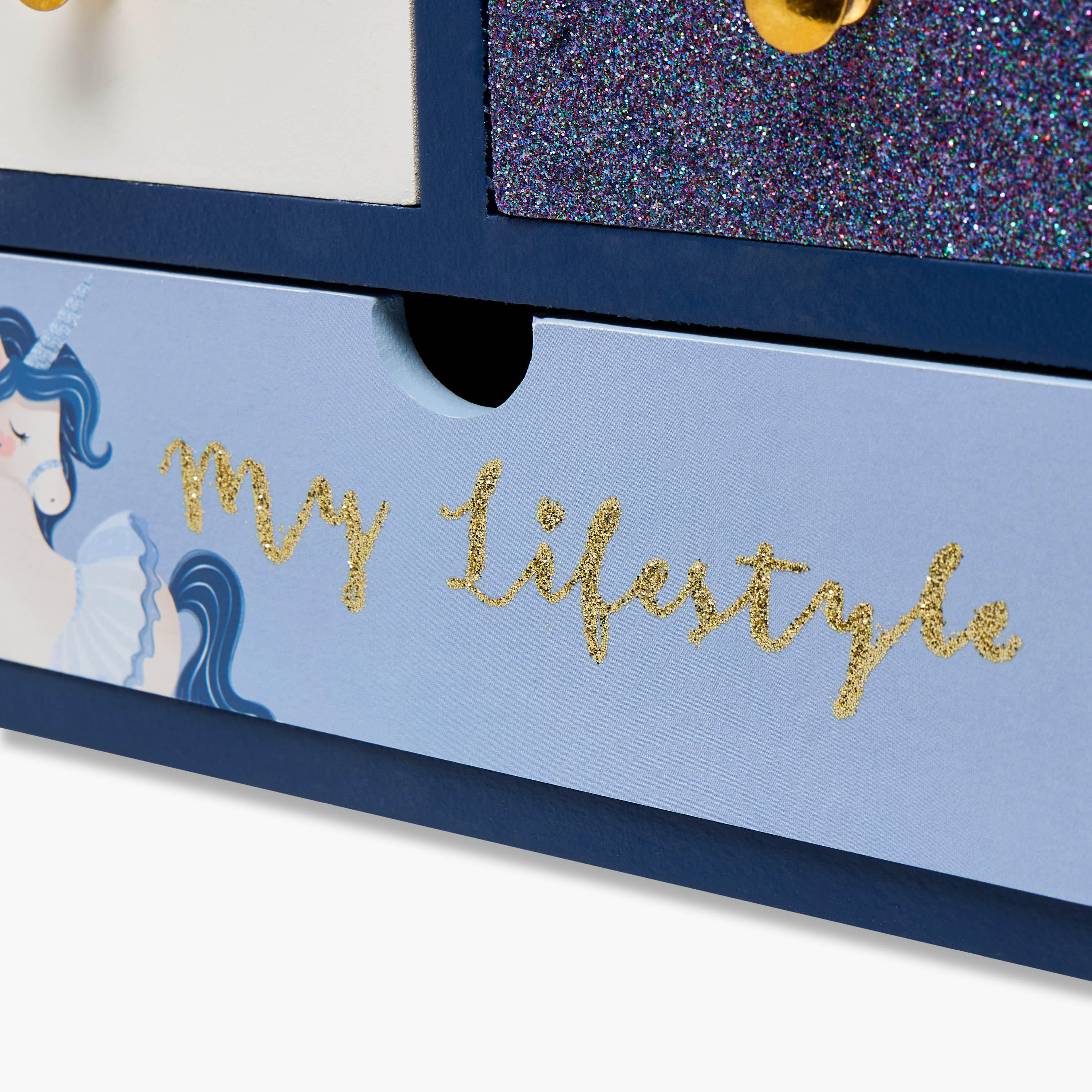 Unicorn Ballerina Print 4-Compartment Jewellery Box - 31x10x16 cms-women-watchesandjewellery-jewellery-storage-image-5