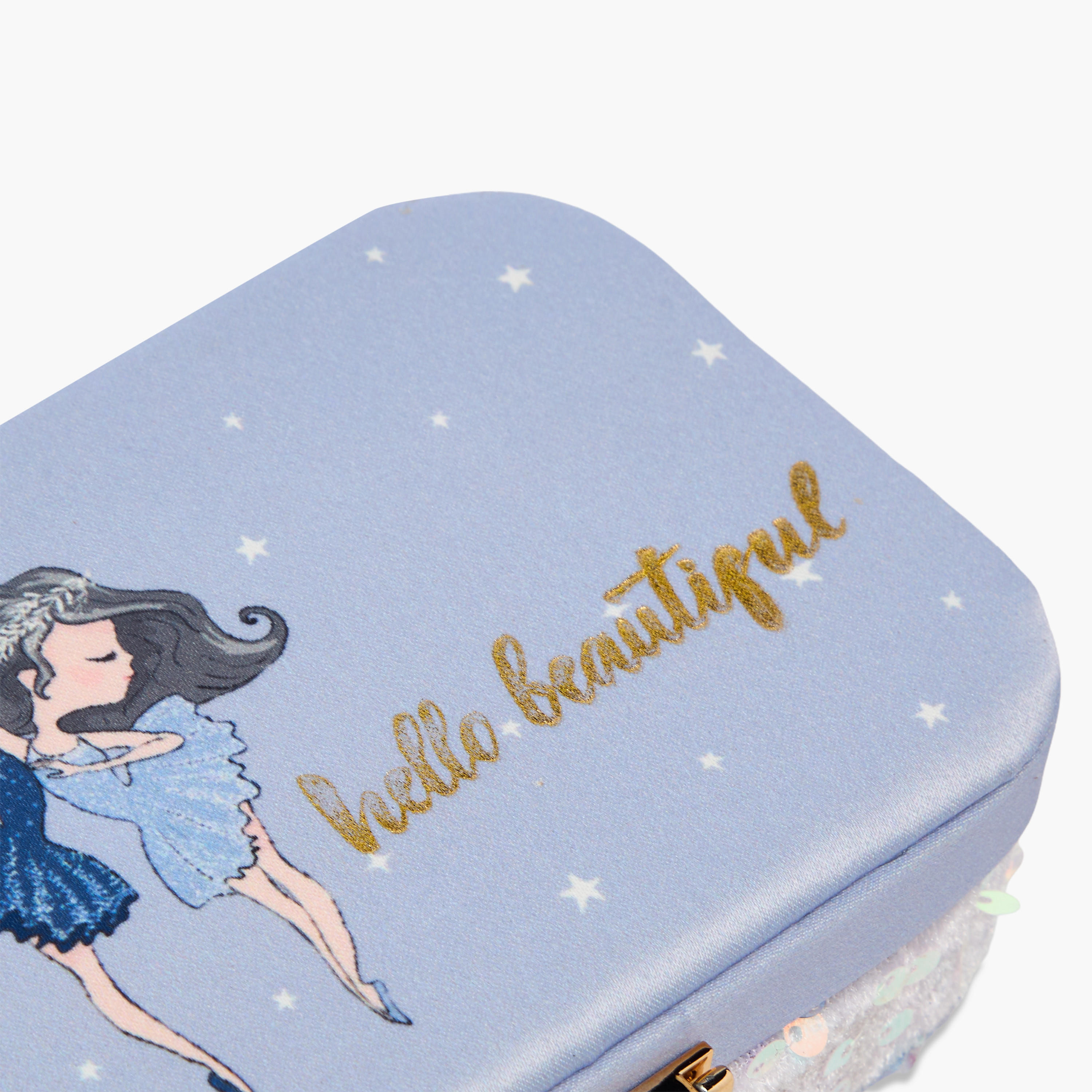 Ballerina Sequin Embellished Jewellery Box - 15x11x5 cms-women-watchesandjewellery-jewellery-storage-image-4