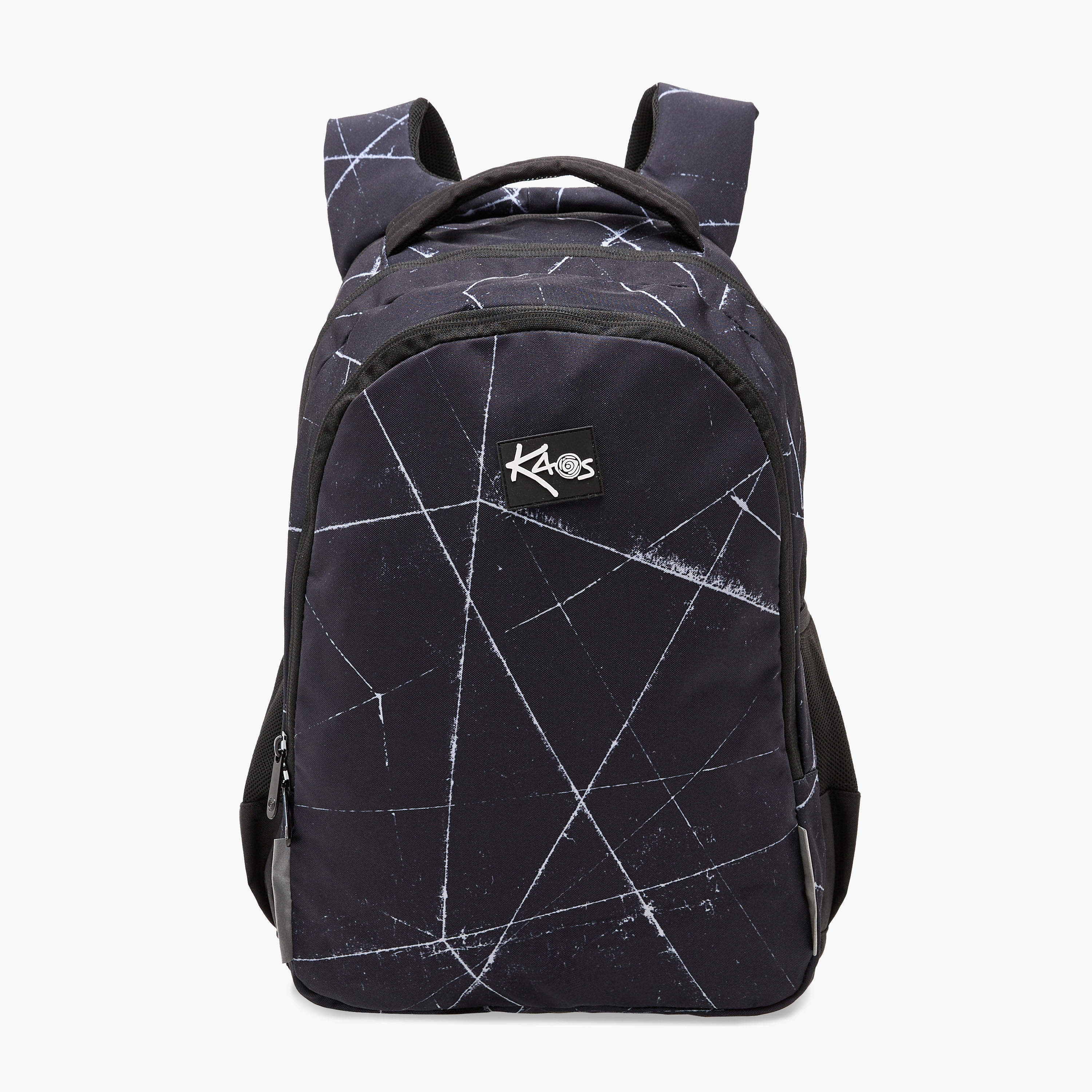 KAOS Geometric 18-inch Backpack with Zip Closure - 48x33x21 cms-school-bagsandbackpacks-backpacks-image-1