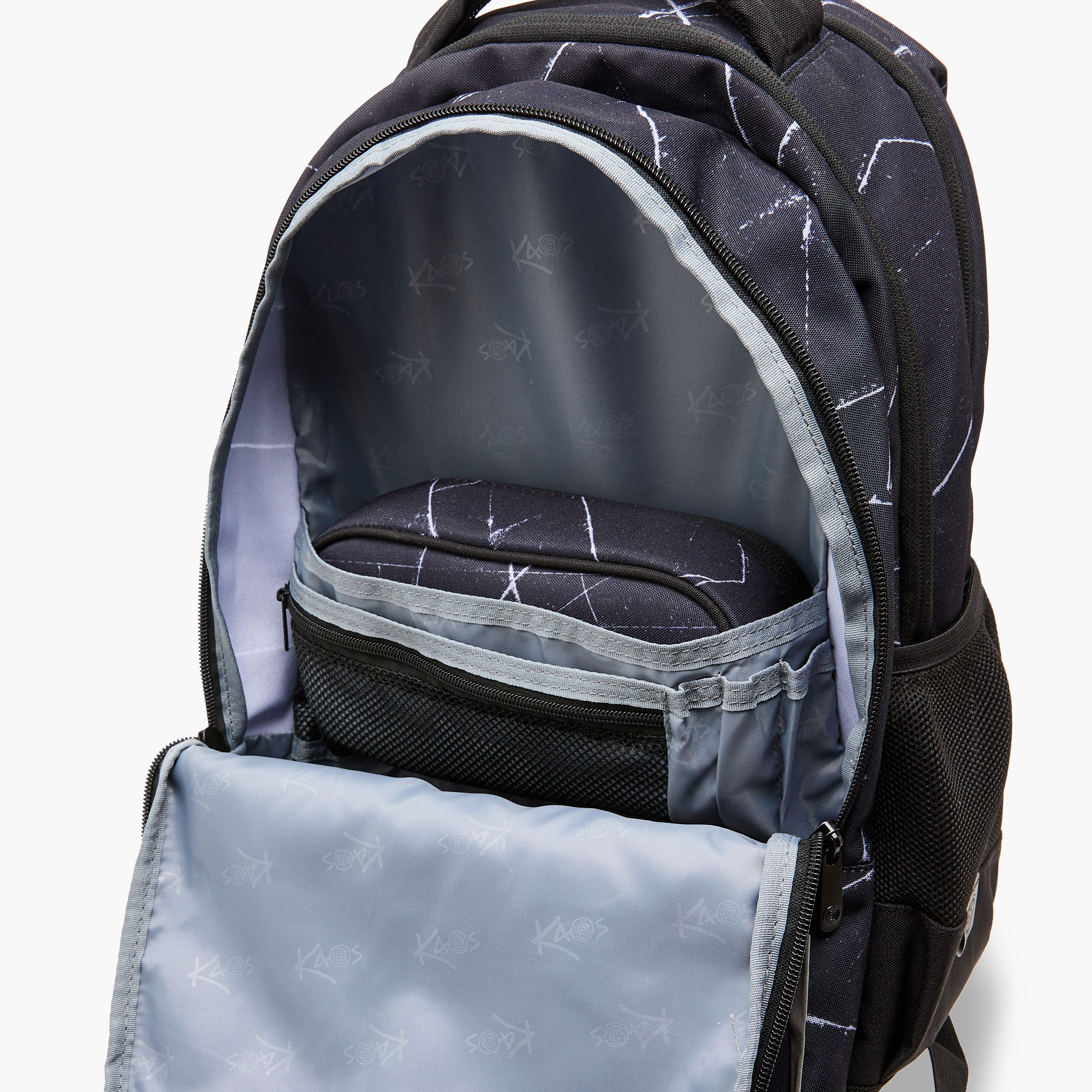 KAOS Geometric 18-inch Backpack with Zip Closure - 48x33x21 cms-school-bagsandbackpacks-backpacks-image-10