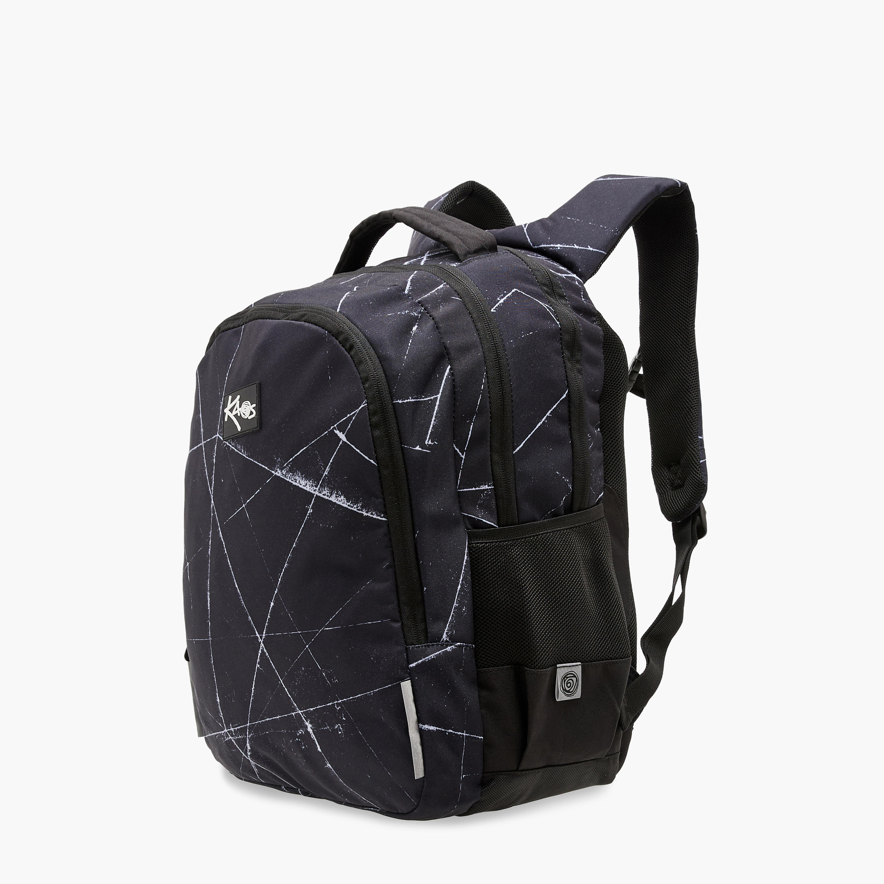KAOS Geometric 18-inch Backpack with Zip Closure - 48x33x21 cms-school-bagsandbackpacks-backpacks-image-2