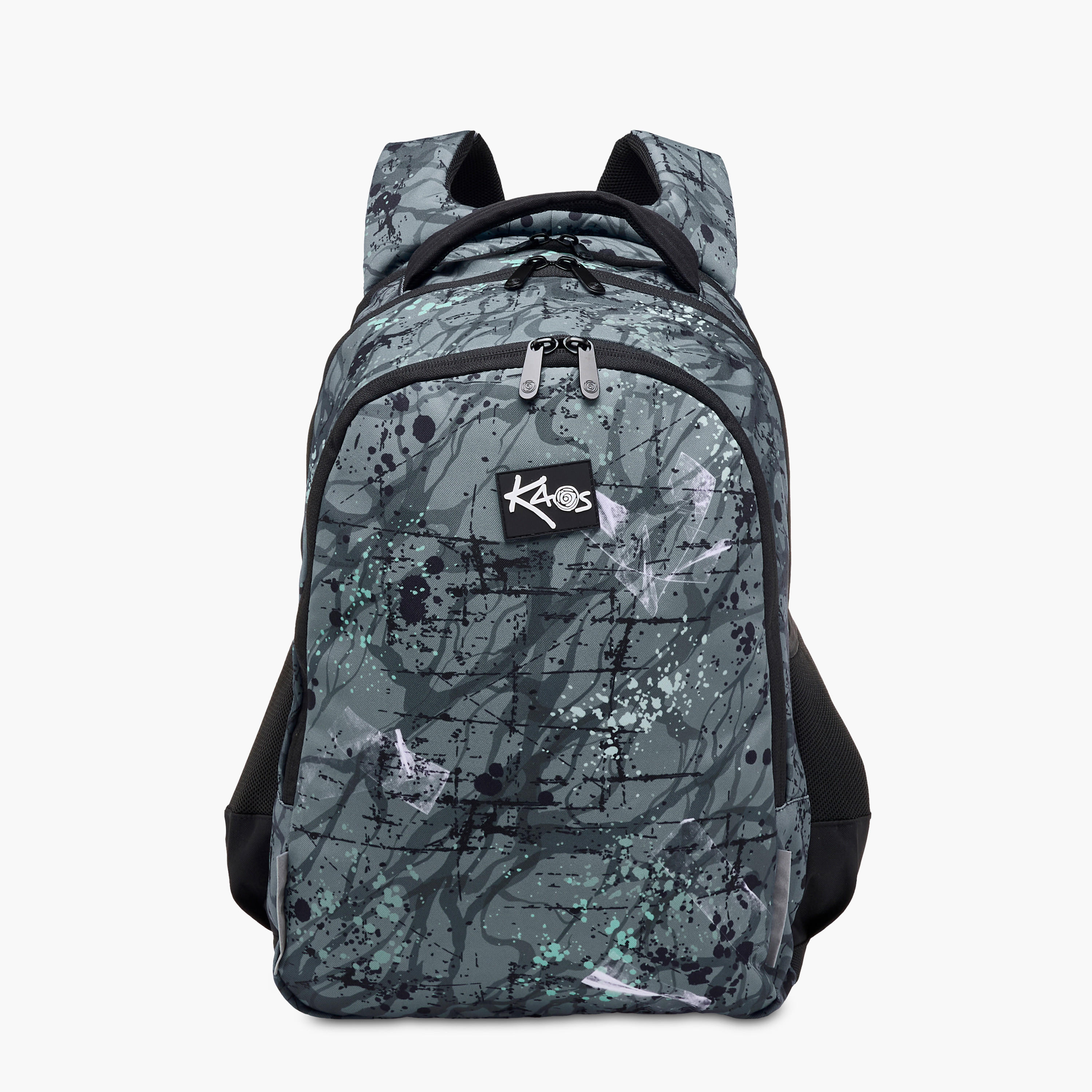 شنطة ظهر بـ3 أقسام وطبعات تجريدية 18 بوصة وسحّاب إغلاق من كاوس- 48x33x21 سم-school-bagsandbackpacks-backpacks-image-1