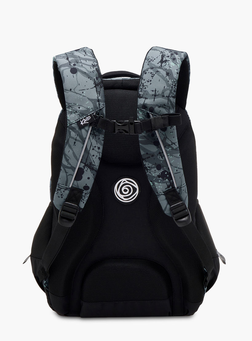 شنطة ظهر بـ3 أقسام وطبعات تجريدية 18 بوصة وسحّاب إغلاق من كاوس- 48x33x21 سم-school-bagsandbackpacks-backpacks-image-3