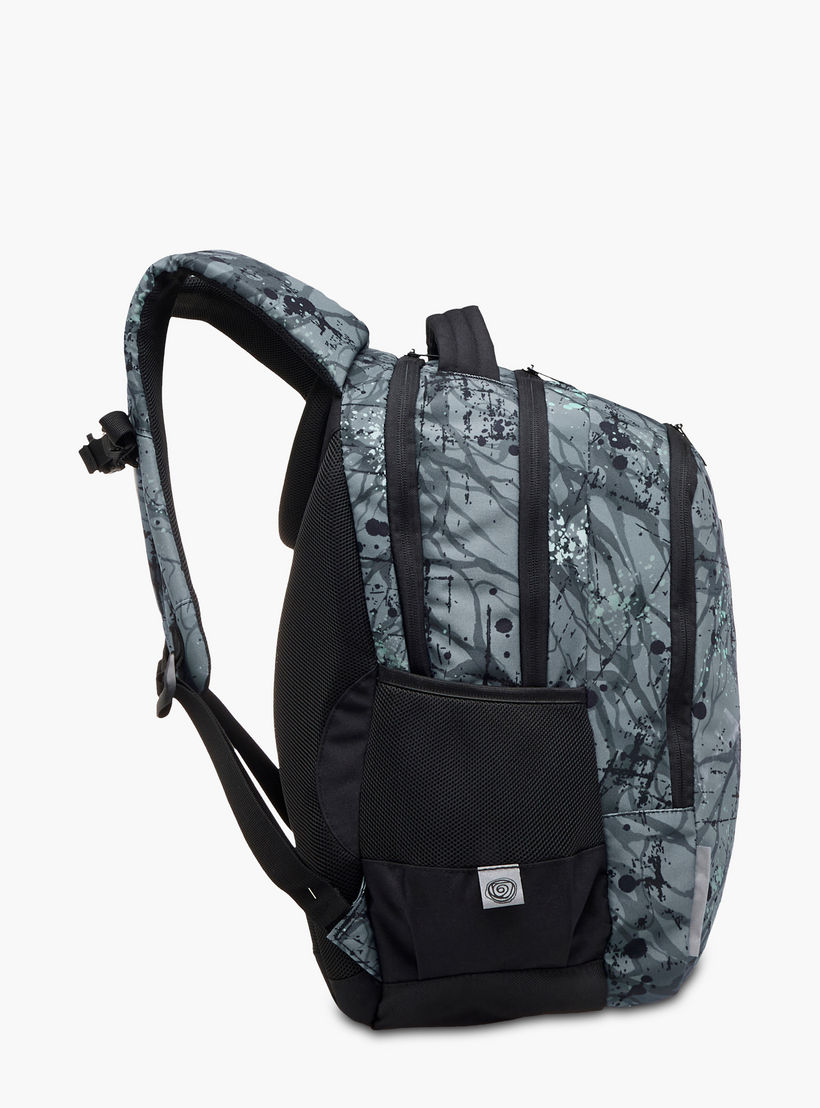 شنطة ظهر بـ3 أقسام وطبعات تجريدية 18 بوصة وسحّاب إغلاق من كاوس- 48x33x21 سم-school-bagsandbackpacks-backpacks-image-4