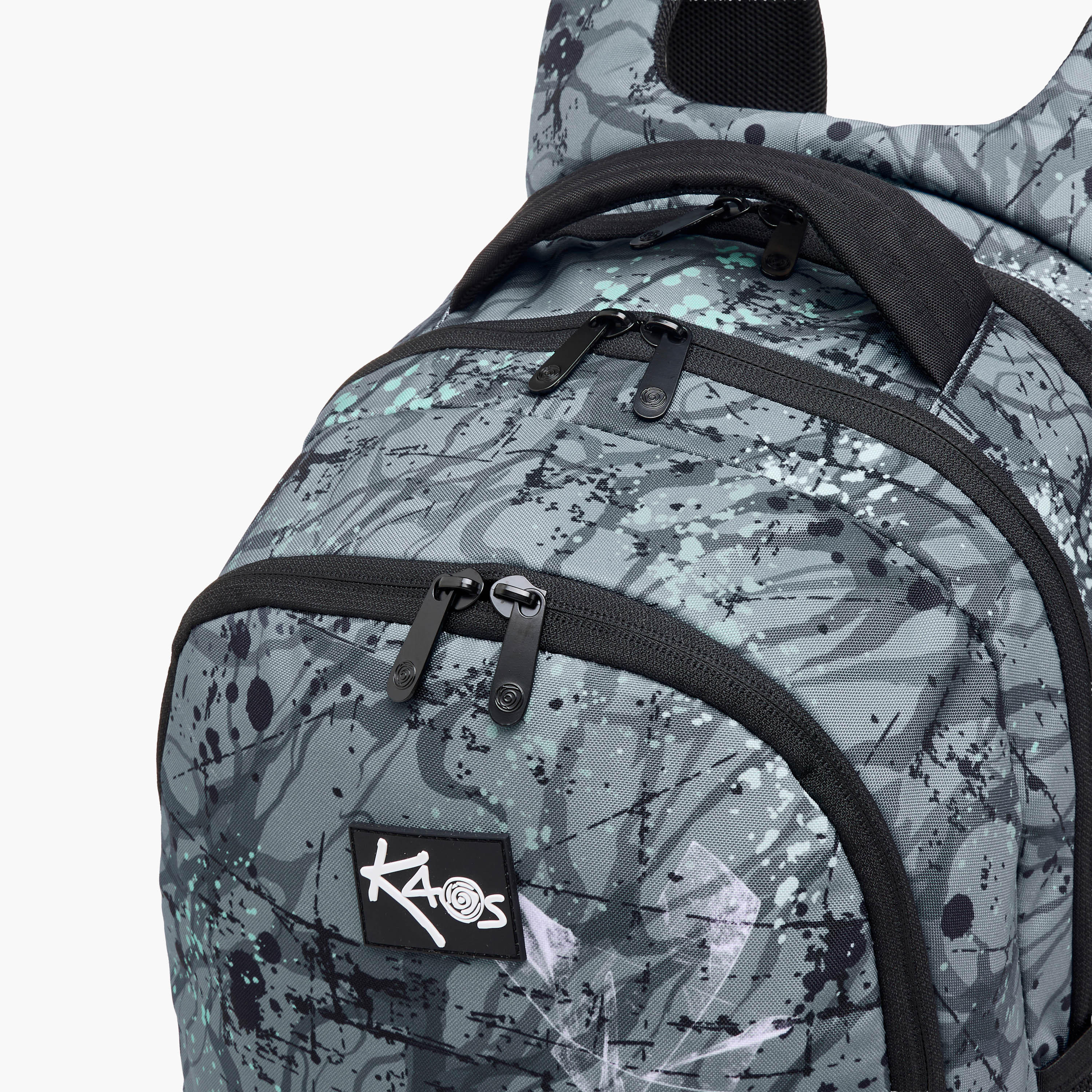 شنطة ظهر بـ3 أقسام وطبعات تجريدية 18 بوصة وسحّاب إغلاق من كاوس- 48x33x21 سم-school-bagsandbackpacks-backpacks-image-5