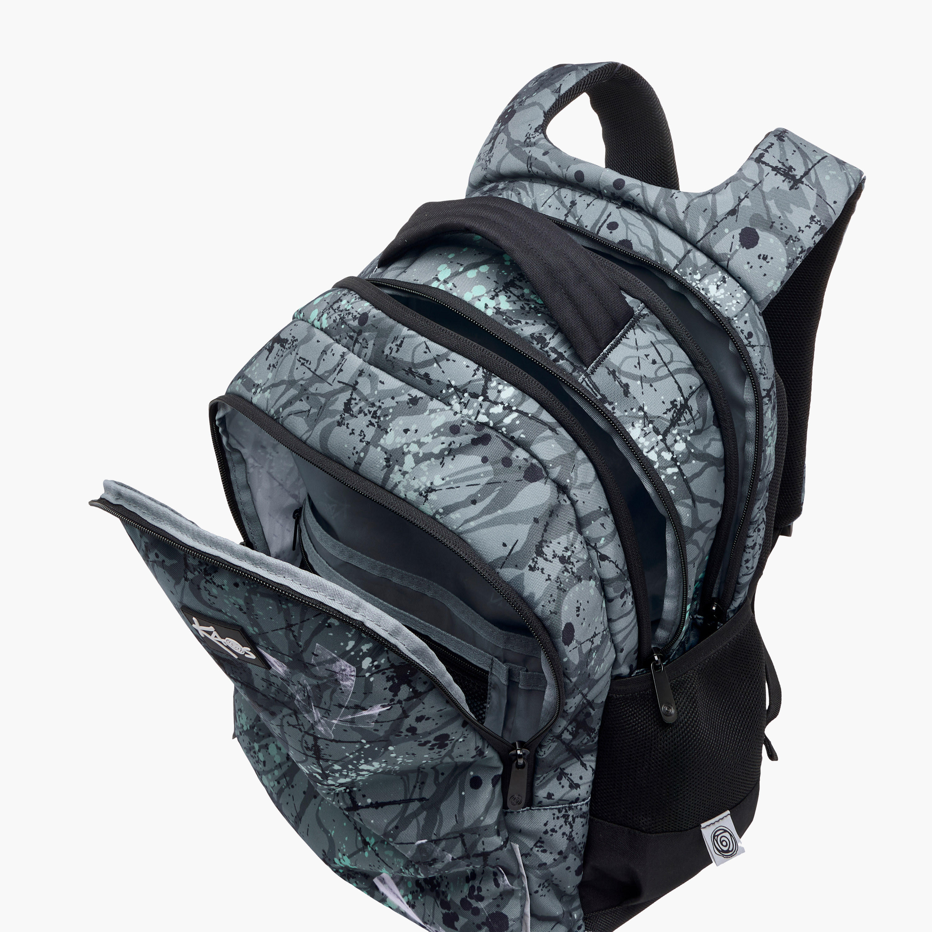 شنطة ظهر بـ3 أقسام وطبعات تجريدية 18 بوصة وسحّاب إغلاق من كاوس- 48x33x21 سم-school-bagsandbackpacks-backpacks-image-6