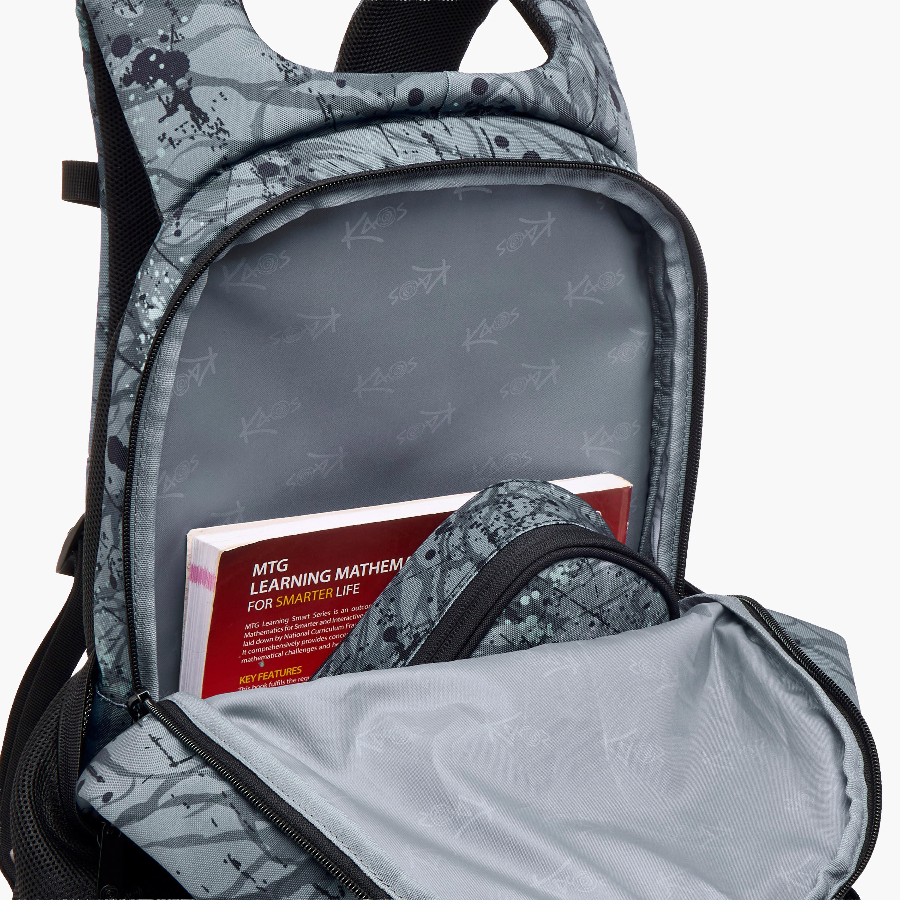 شنطة ظهر بـ3 أقسام وطبعات تجريدية 18 بوصة وسحّاب إغلاق من كاوس- 48x33x21 سم-school-bagsandbackpacks-backpacks-image-7
