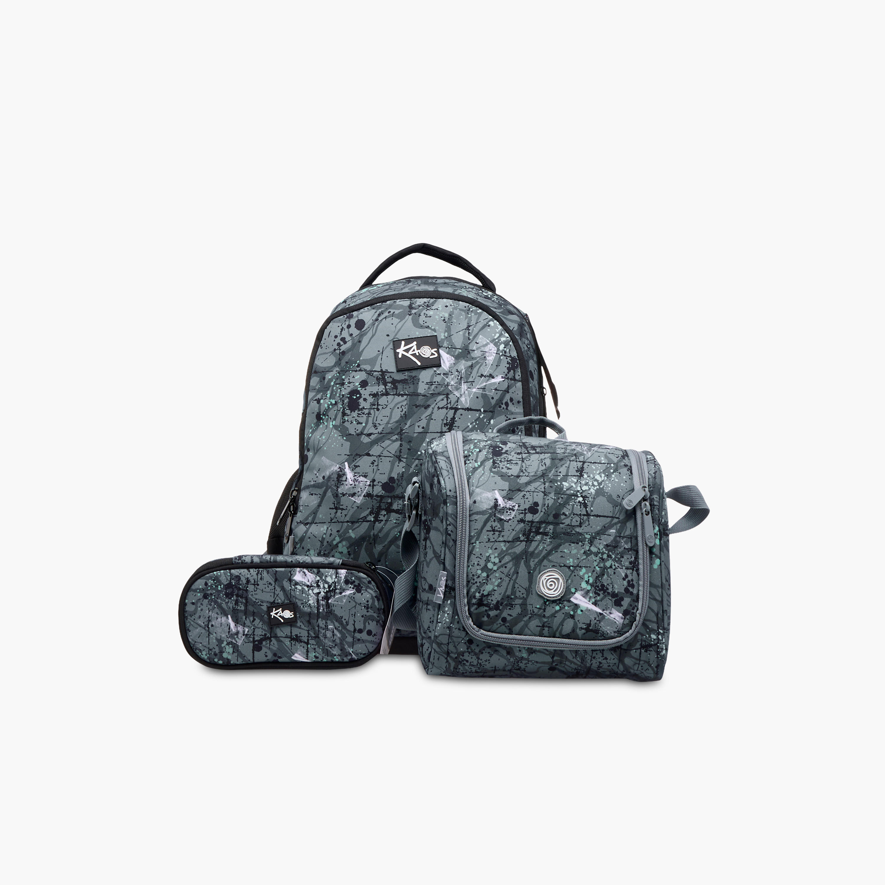 شنطة ظهر بـ3 أقسام وطبعات تجريدية 18 بوصة وسحّاب إغلاق من كاوس- 48x33x21 سم-school-bagsandbackpacks-backpacks-image-8