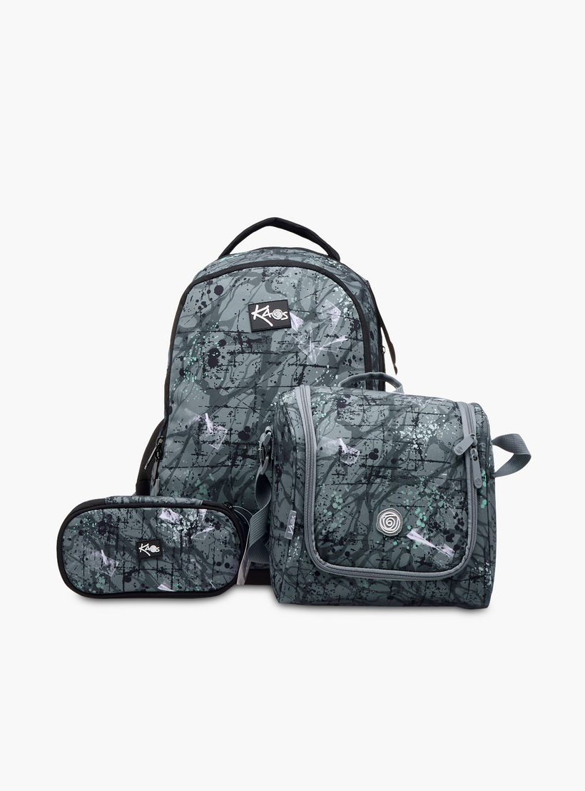 شنطة ظهر بـ3 أقسام وطبعات تجريدية 18 بوصة وسحّاب إغلاق من كاوس- 48x33x21 سم-school-bagsandbackpacks-backpacks-image-8