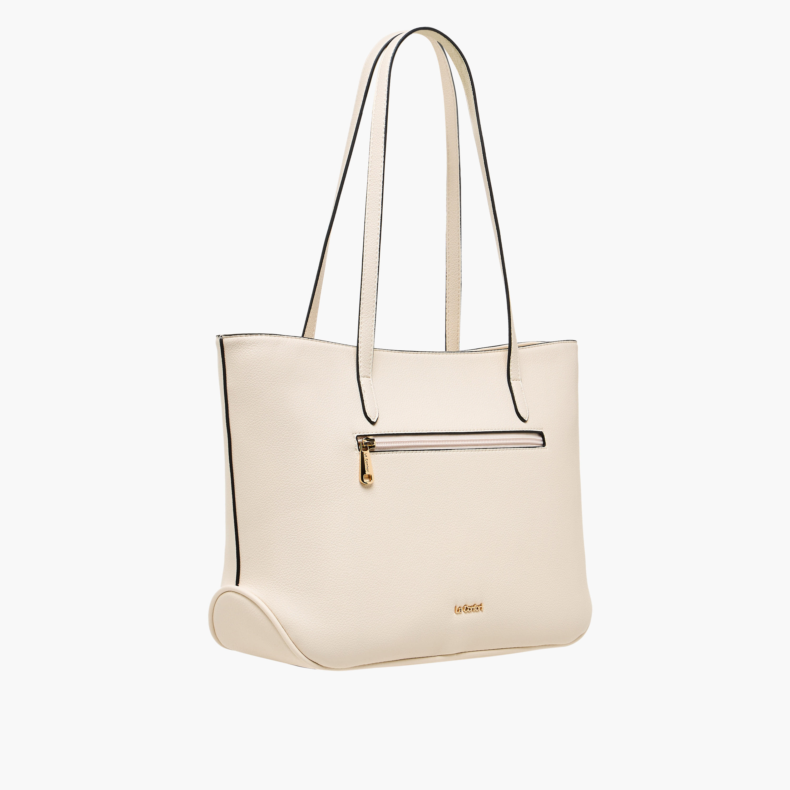 شنطة توتي بارزة الملمس بسحاب إغلاق ومقابض مزدوجة من لو كونفورت-women-bagsandwallets-handbags-image-4