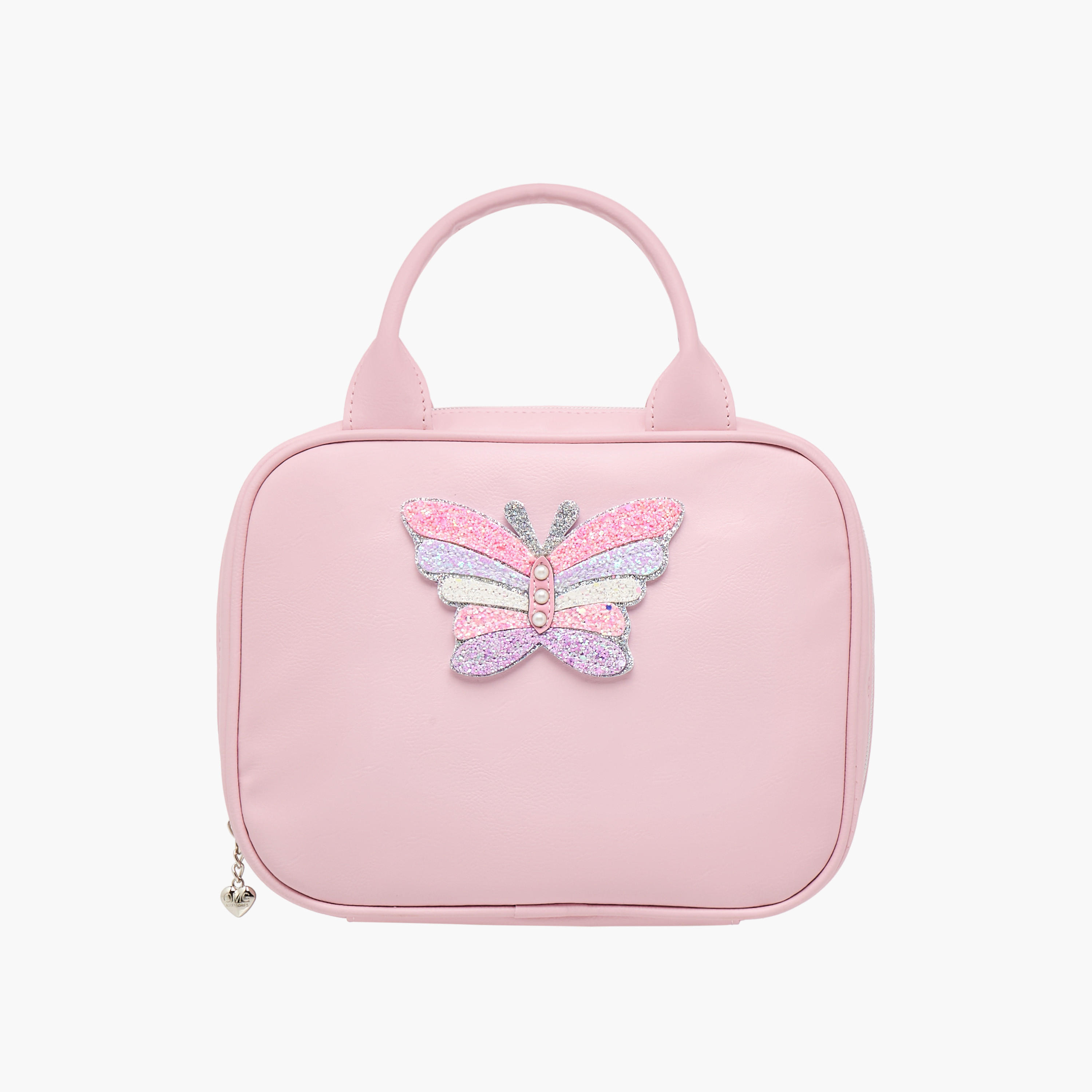 OMG Butterfly Applique Lunch Bag with Double Handle and Zip Closure-school-lunchessentials-lunchbags-image-1