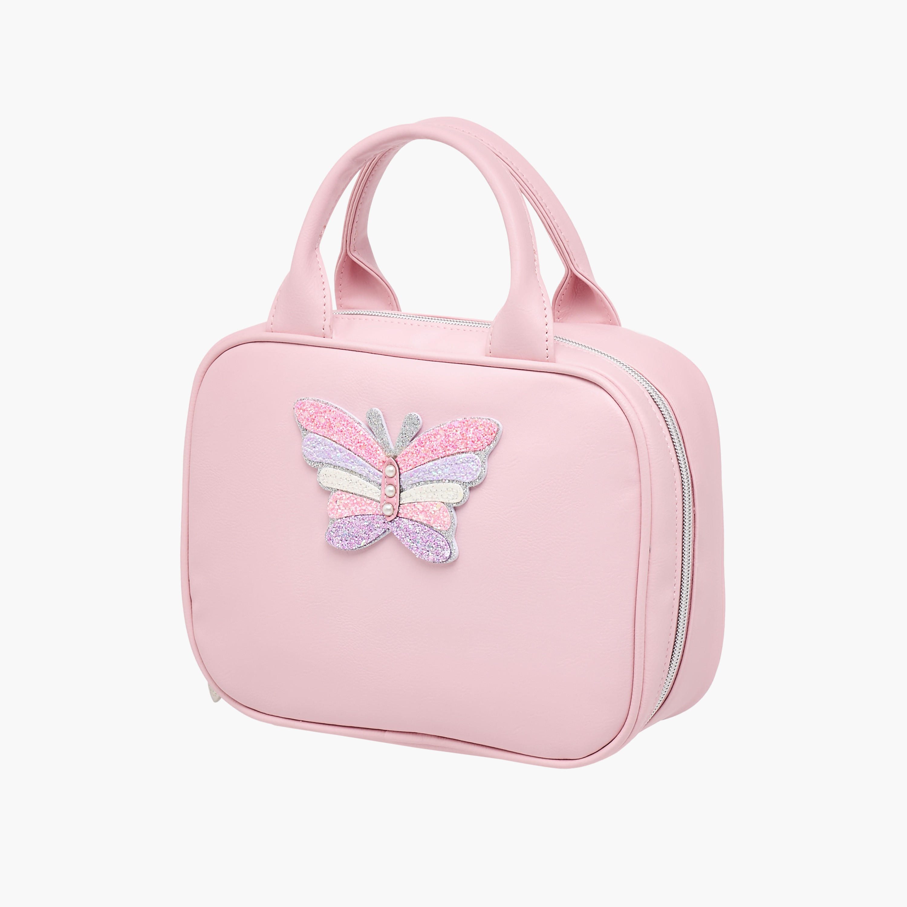 OMG Butterfly Applique Lunch Bag with Double Handle and Zip Closure-school-lunchessentials-lunchbags-image-2
