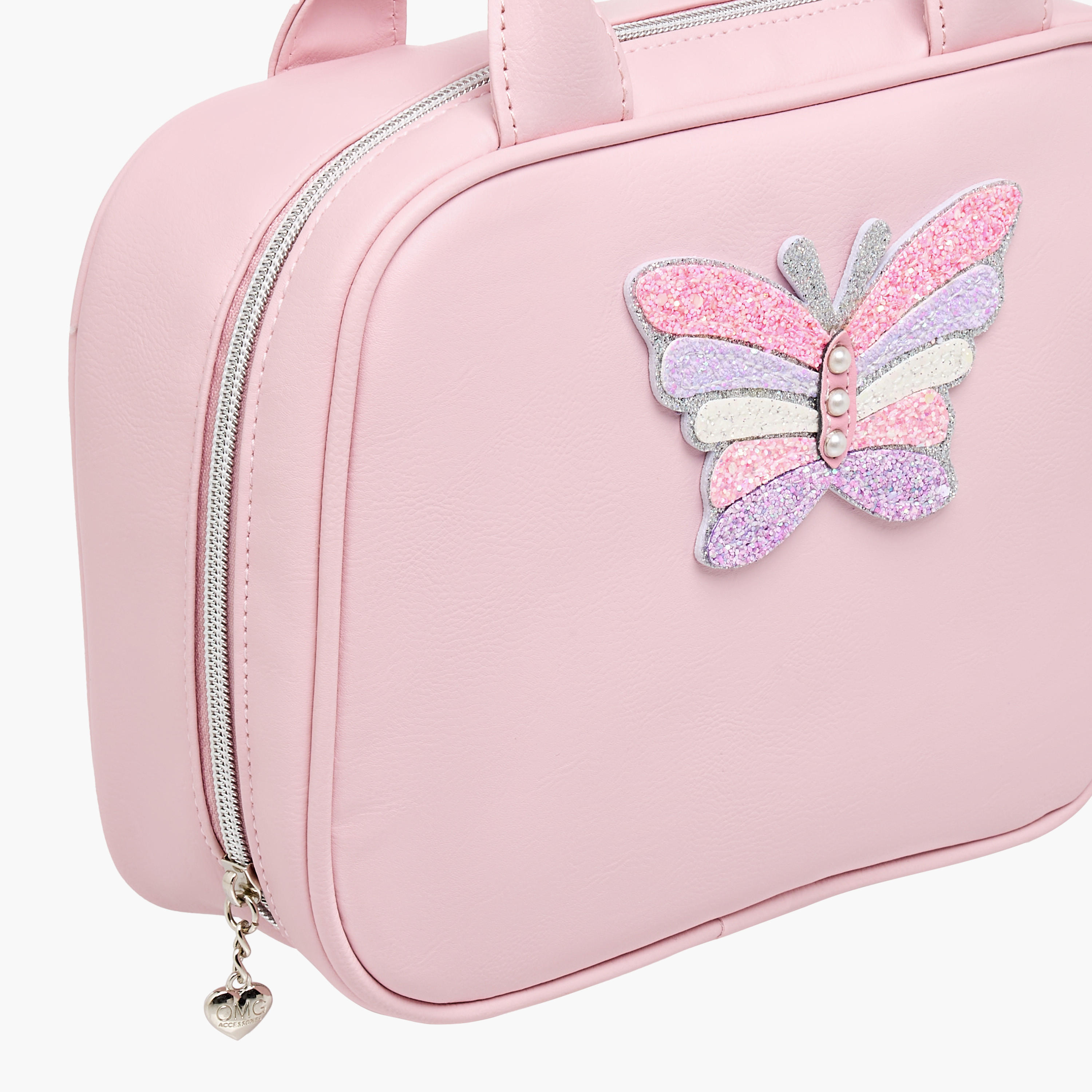 OMG Butterfly Applique Lunch Bag with Double Handle and Zip Closure-school-lunchessentials-lunchbags-image-4