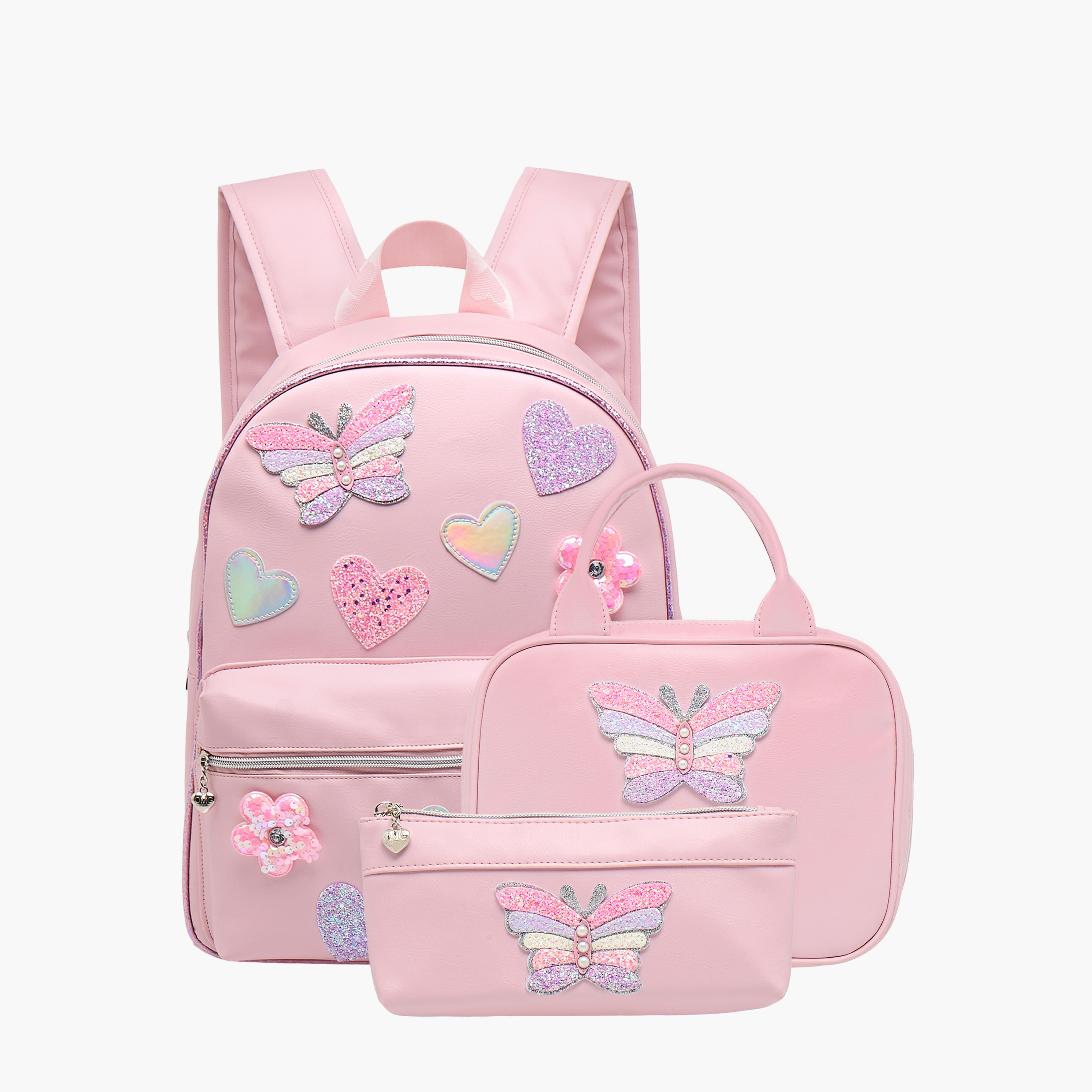 OMG Butterfly Applique Lunch Bag with Double Handle and Zip Closure-school-lunchessentials-lunchbags-image-6
