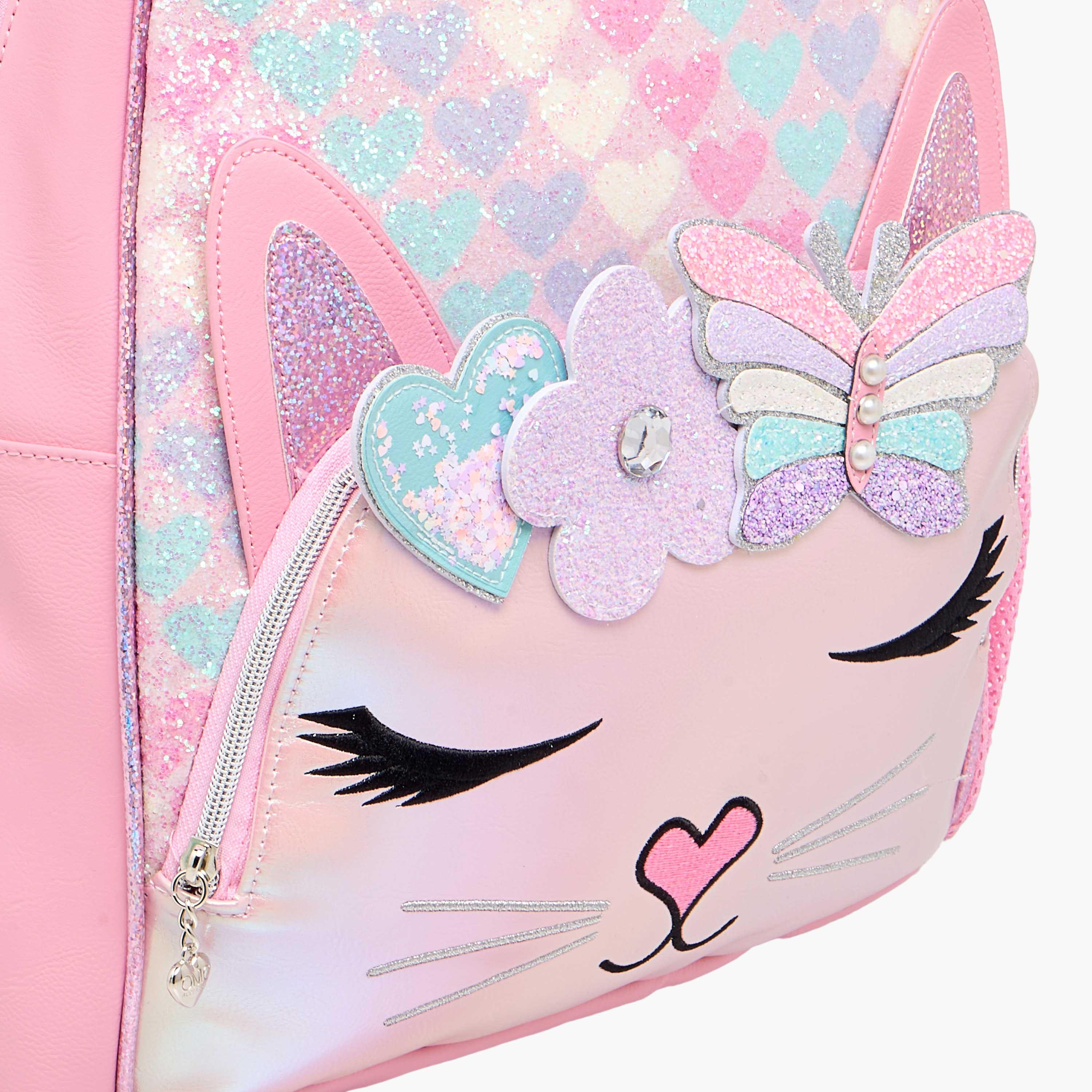 OMG Applique Detail 16 inch Backpack with Adjustable Straps and Zip Closure - 31x10x39 cms-school-bagsandbackpacks-backpacks-image-7