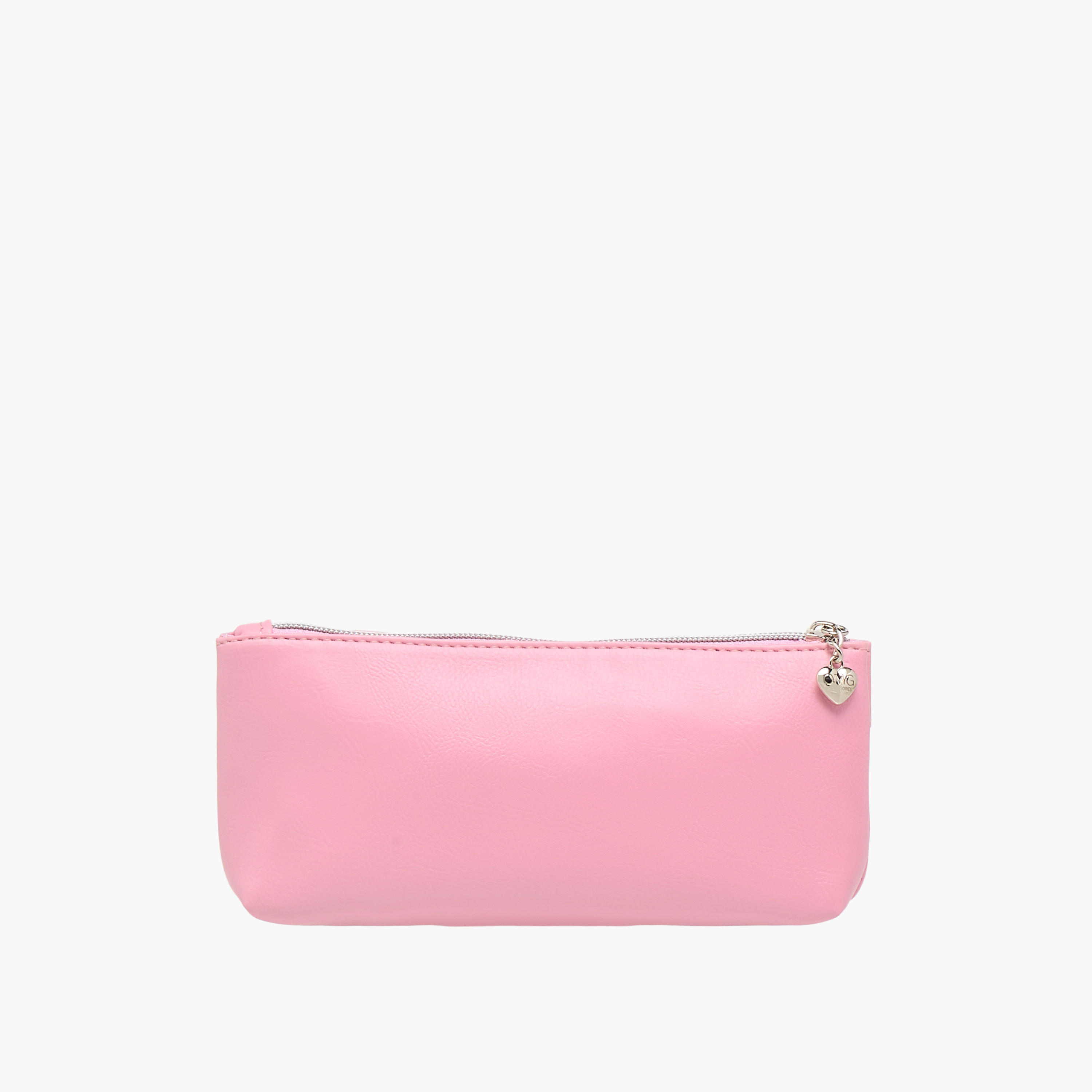 OMG Heart Applique Pencil Pouch with Zip Closure-school-stationery-pencilcases-image-3