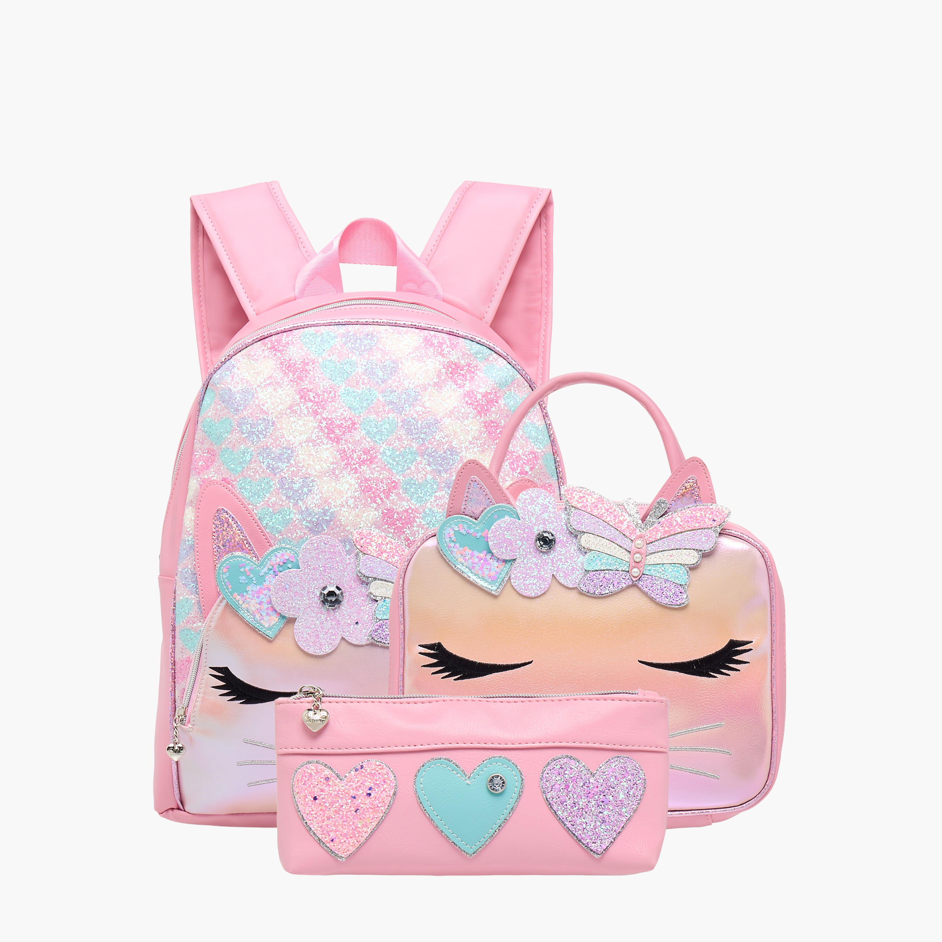 OMG Heart Applique Pencil Pouch with Zip Closure-school-stationery-pencilcases-image-6