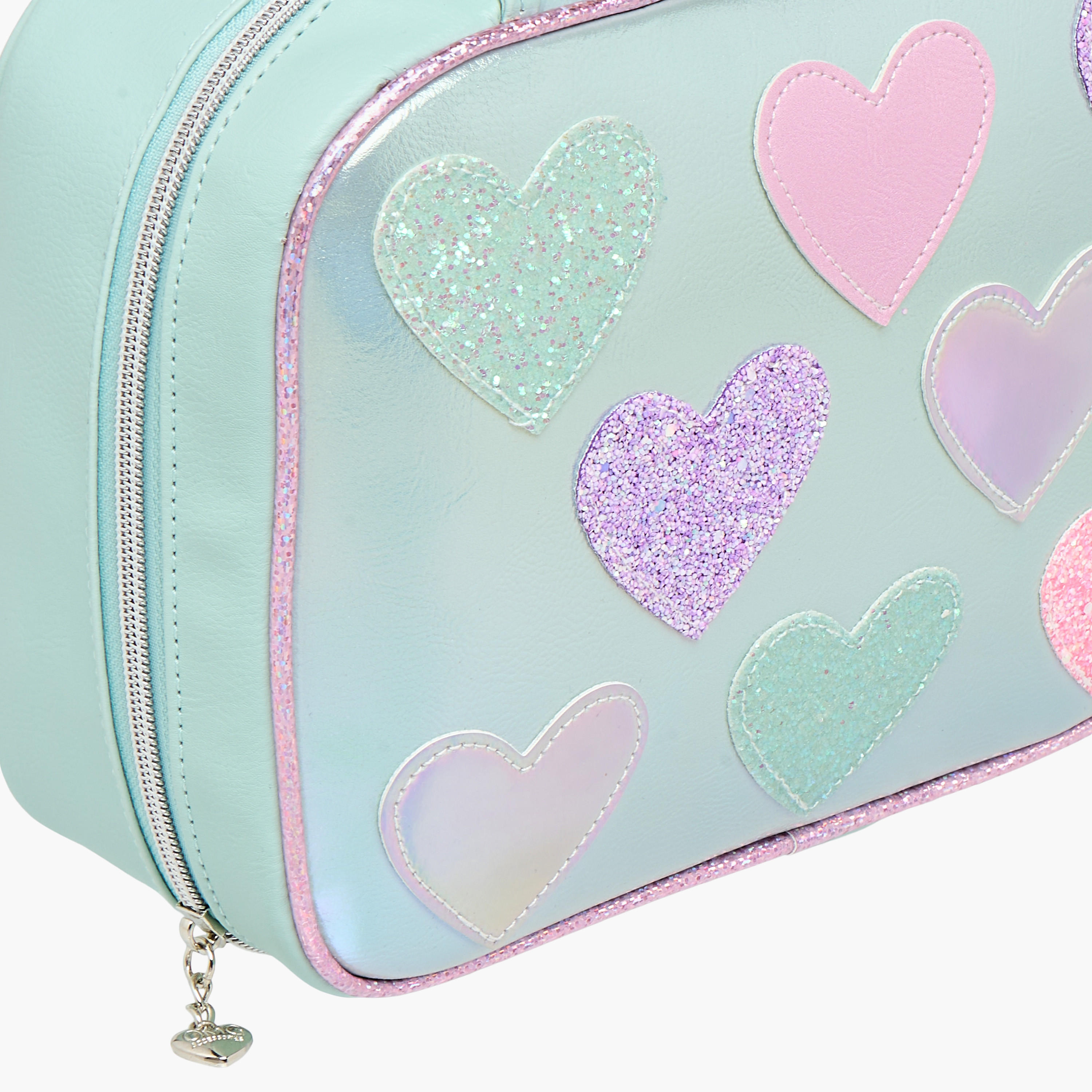 OMG Heart Applique Lunch Bag with Double Handle and Zip Closure-school-lunchessentials-lunchbags-image-4