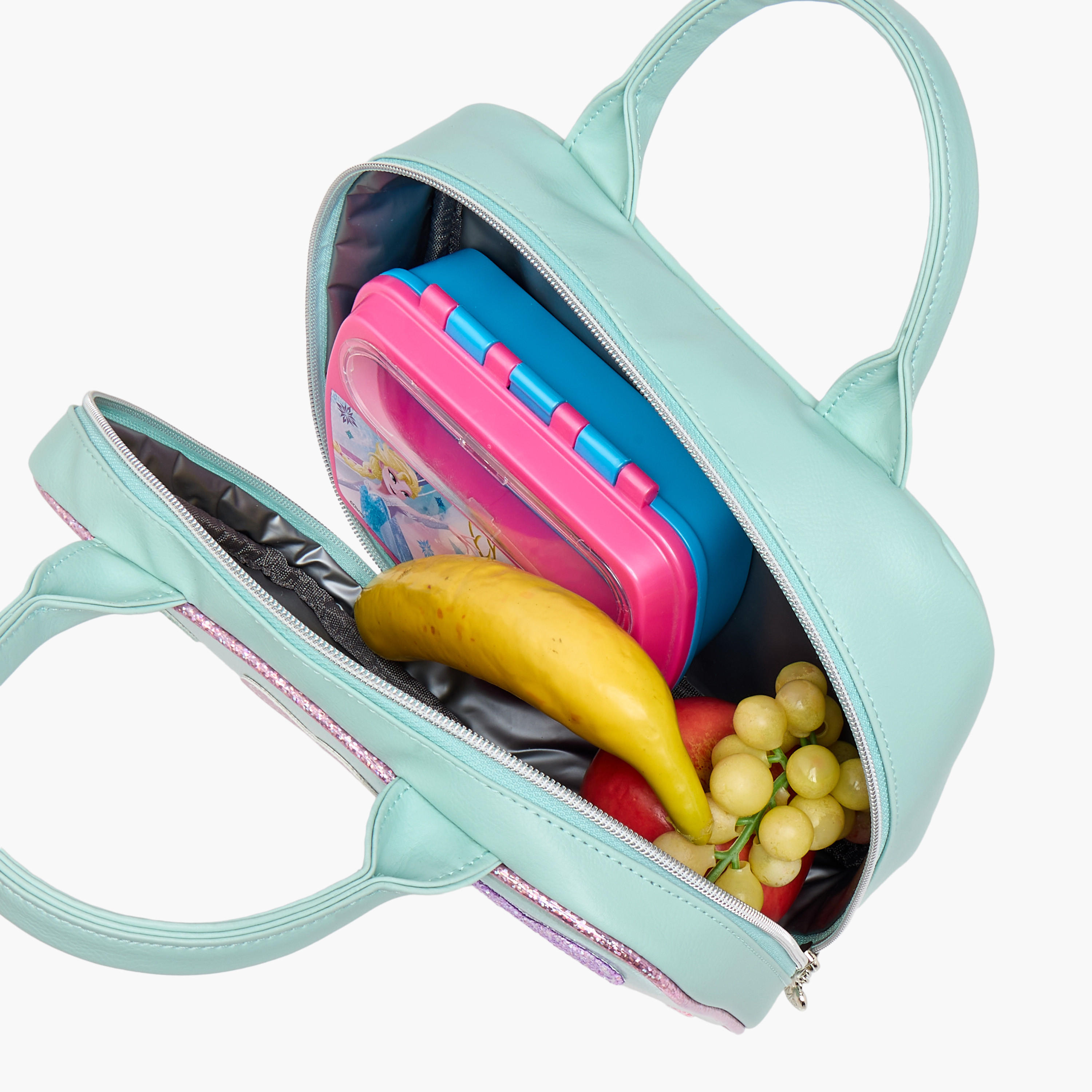 OMG Heart Applique Lunch Bag with Double Handle and Zip Closure-school-lunchessentials-lunchbags-image-5