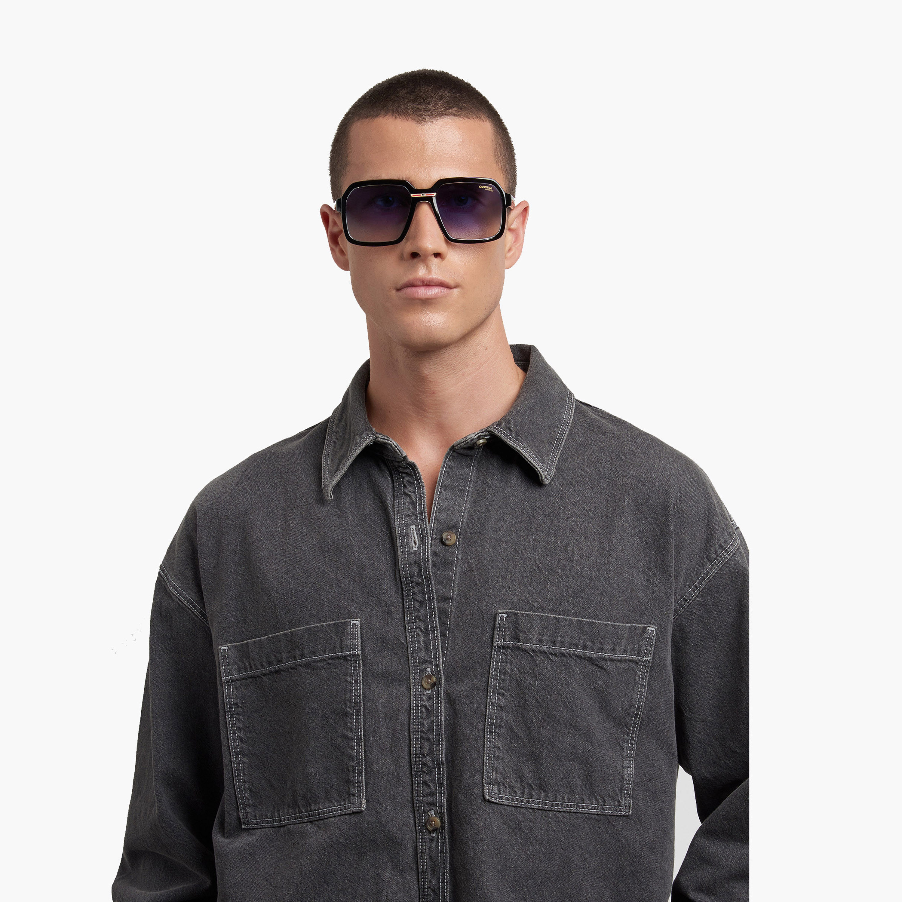 كيريرا- نظارة شمسية مربعة مظللة باللون الأزرق الداكن 56 مم-men-sunglasses-image-9