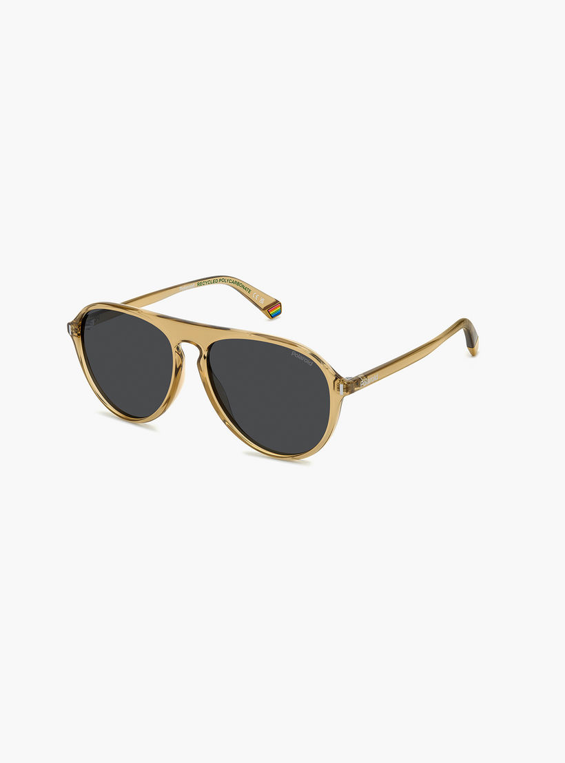 Polaroid Polarized 57MM Grey Aviator Sunglasses-men-sunglasses-image-1