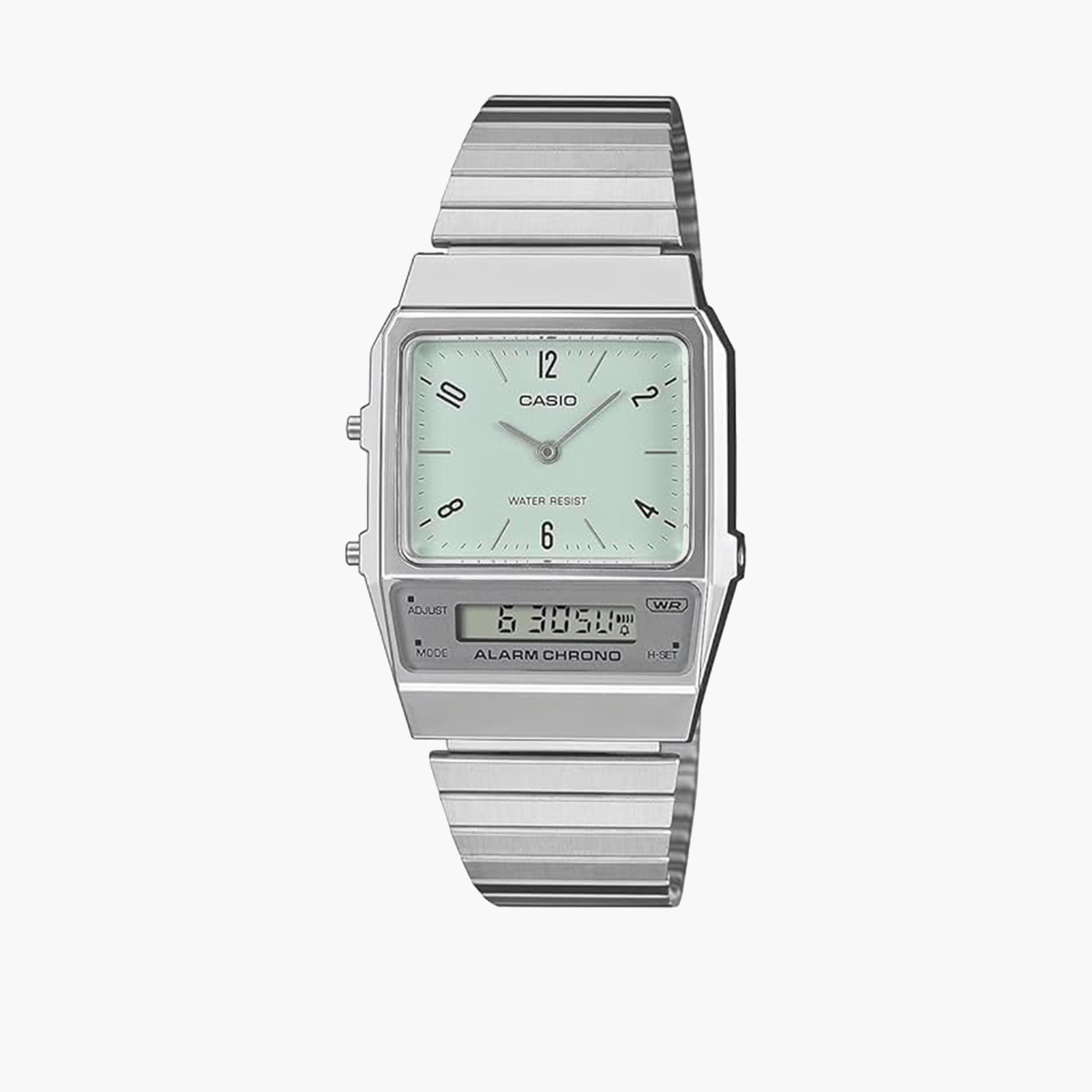 Casio Silver Analog-Digital Stainless Steel Strap Watch | AQ-800E-3ADF-men-watchesandjewellery-watches-image-1
