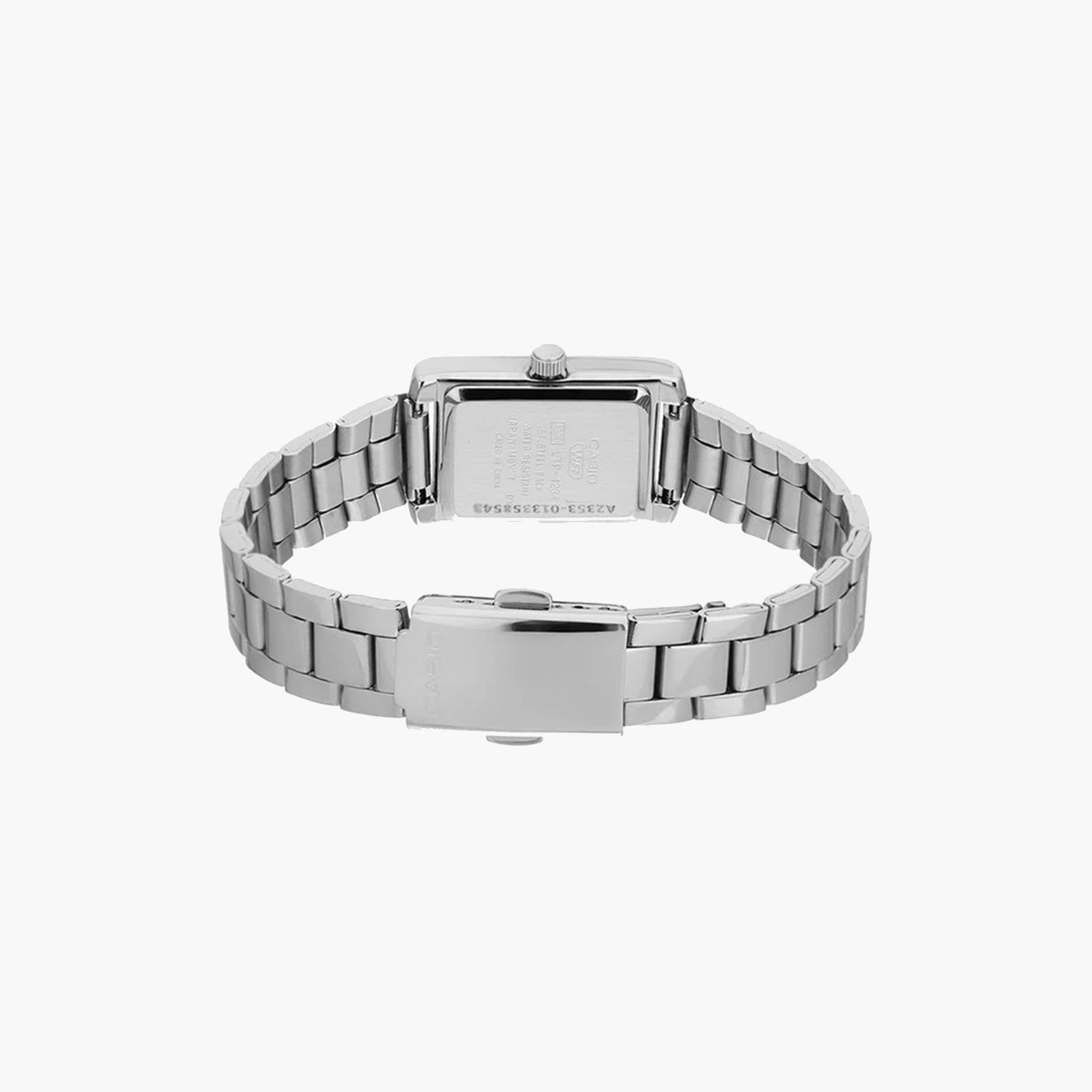 كاسيو- ساعة نسائية بحزام ستانلس ستيل تناظري فضي 32 مم | LTP-1234DD-1ADF-women-watchesandjewellery-watches-image-3
