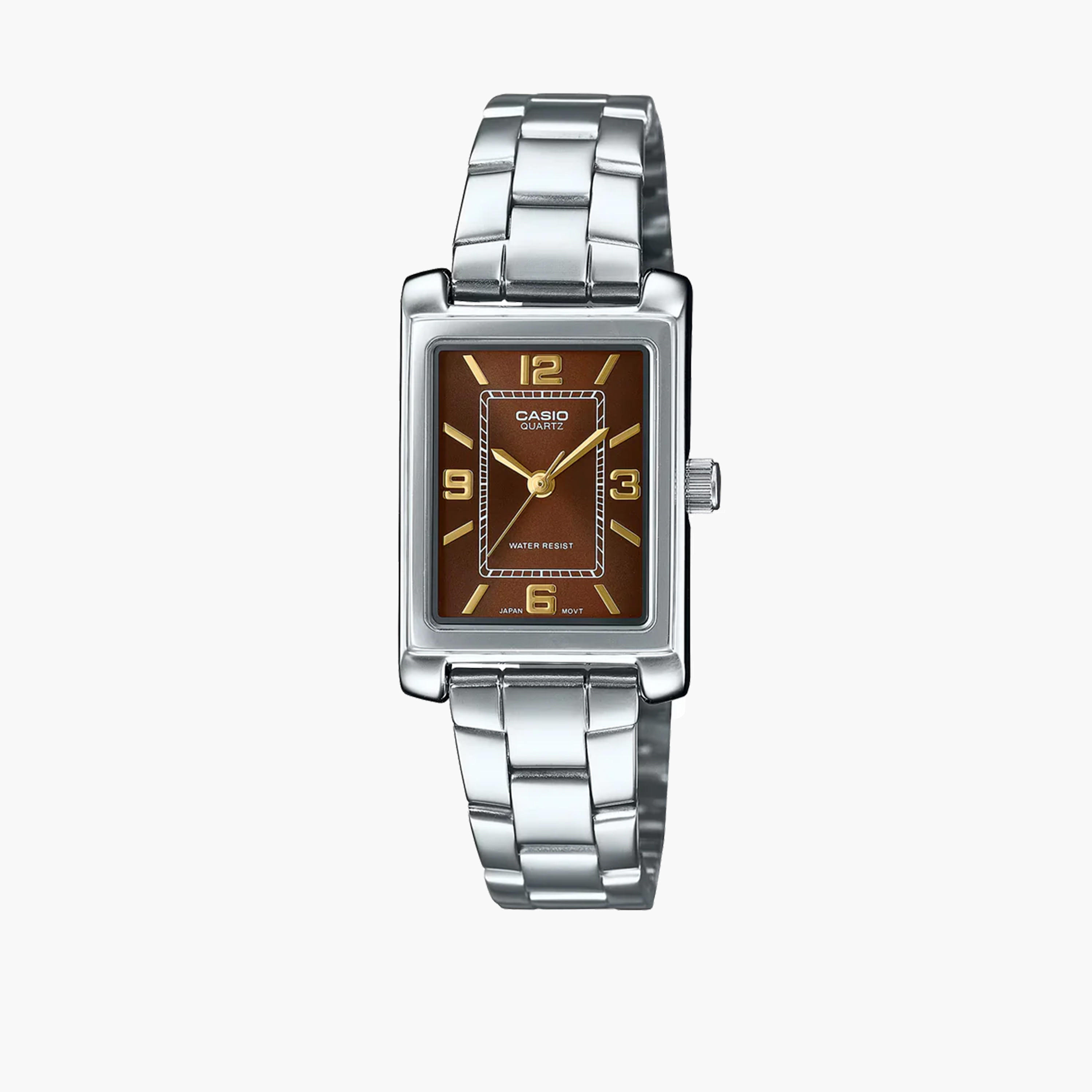 Casio Women's 32MM Silver Analog Stainless Steel Strap Watch | LTP-1234DD-1ADF-women-watchesandjewellery-watches-image-1