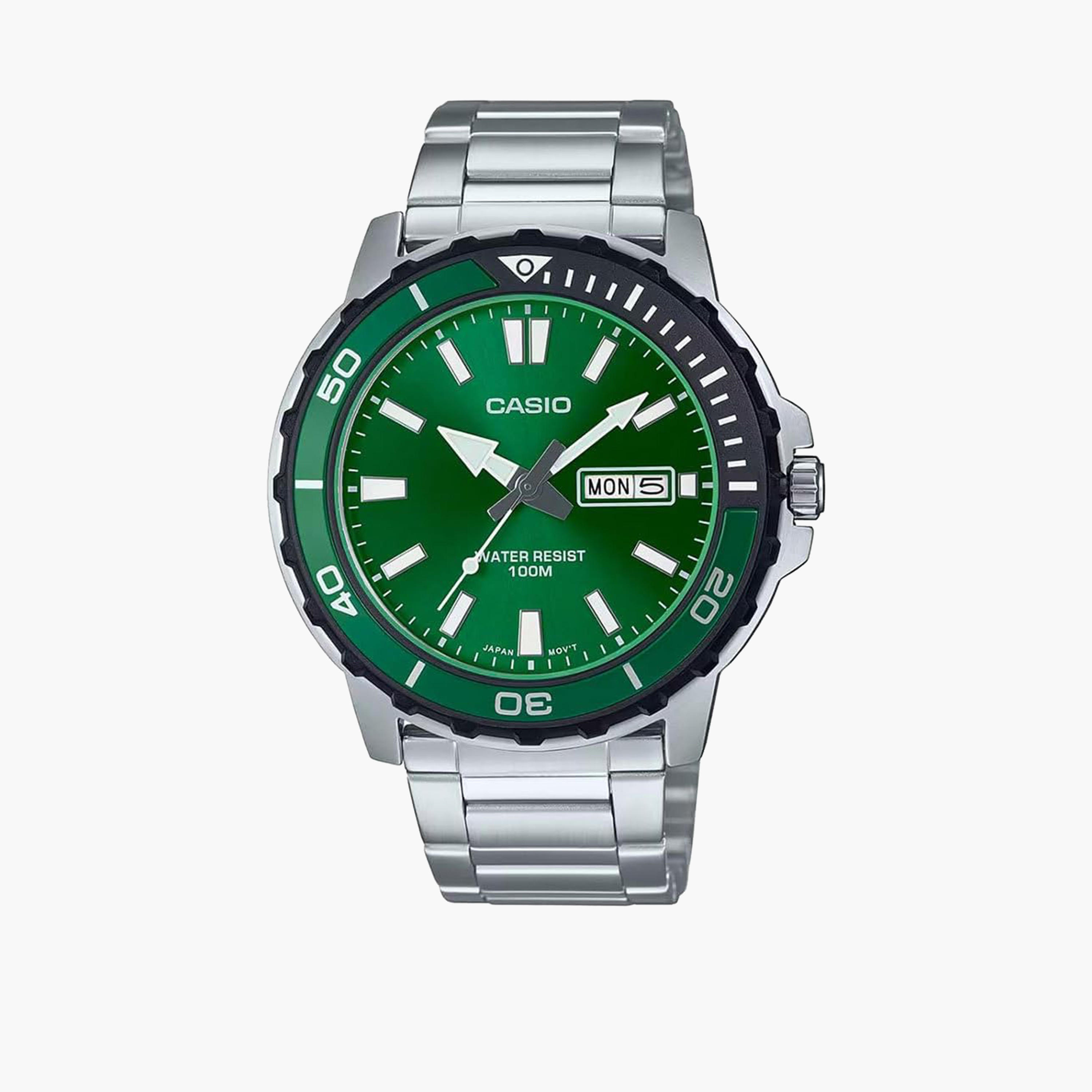 كاسيو- ساعة رجالية بسوار ستانلس ستيل 47 مم باللون الفضي | MTD-125D-3AVDF-men-watchesandjewellery-watches-image-1
