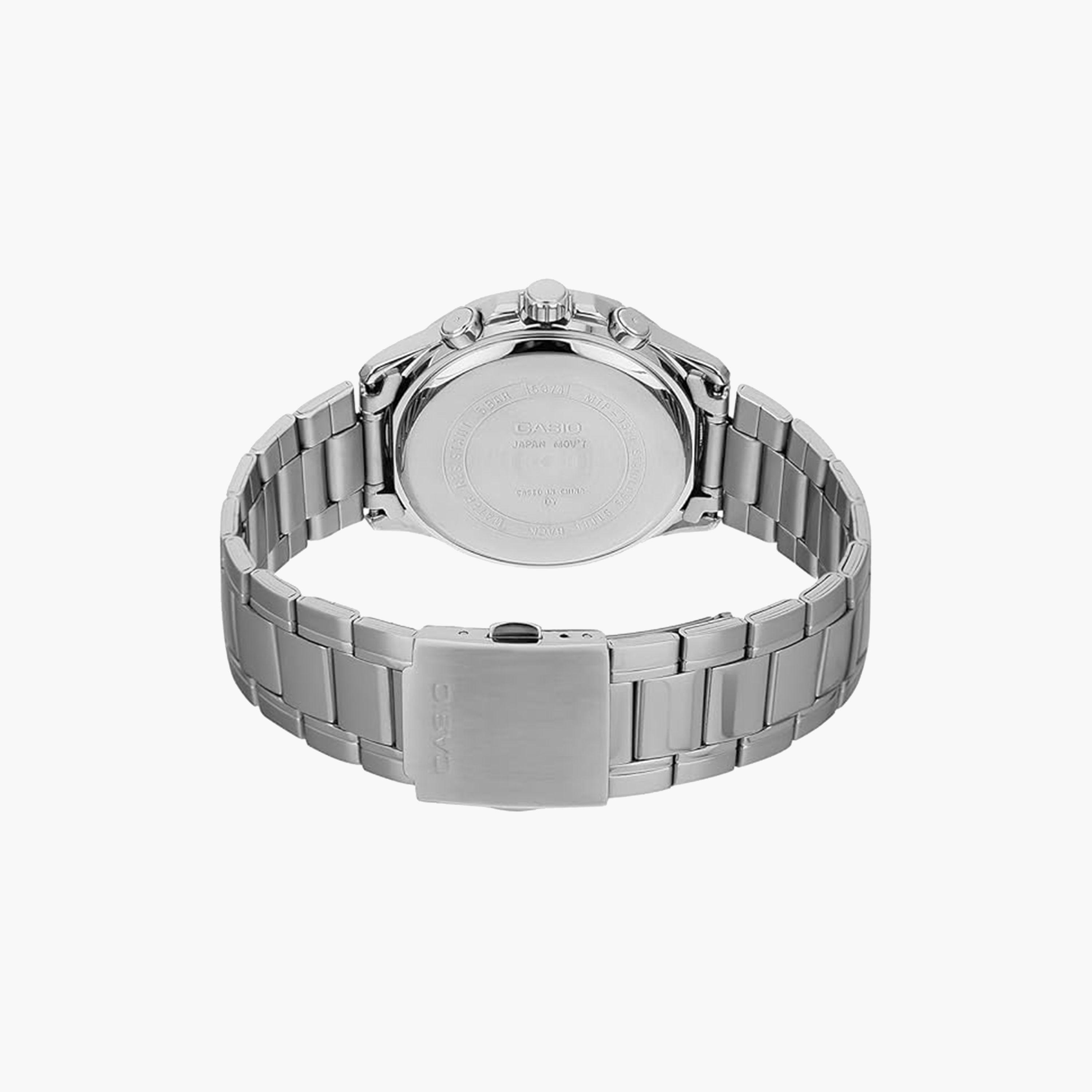 كاسيو-  ساعة كرونوغراف فضية للرجال   47 مم بسوار ستانلس ستيل | MTP-1374D-5A2VDF-men-watchesandjewellery-watches-image-3