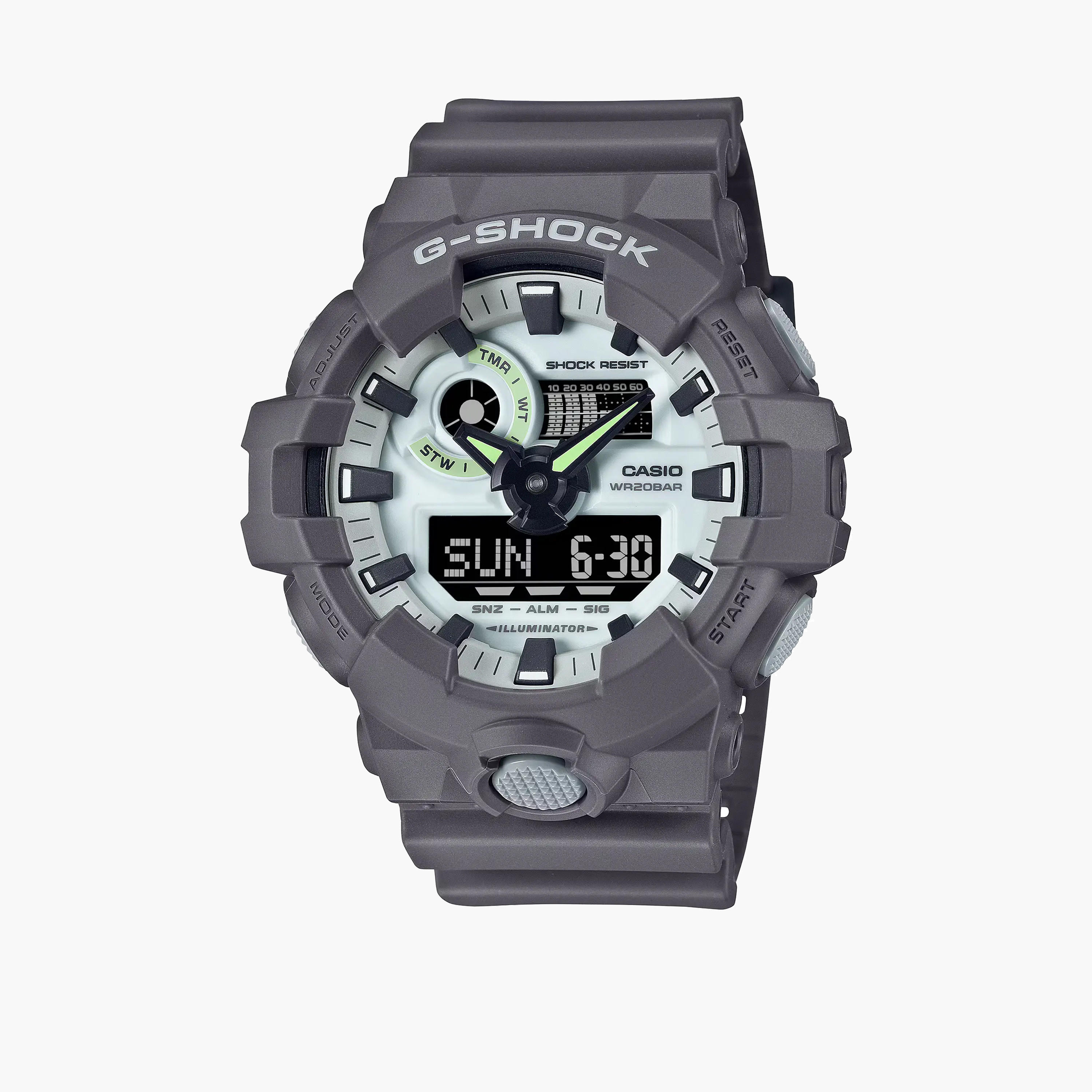 G-SHOCK Men's 57MM Grey Analog-Digital Plastic Strap Watch | GA-700HD-8ADR-men-watchesandjewellery-watches-image-1