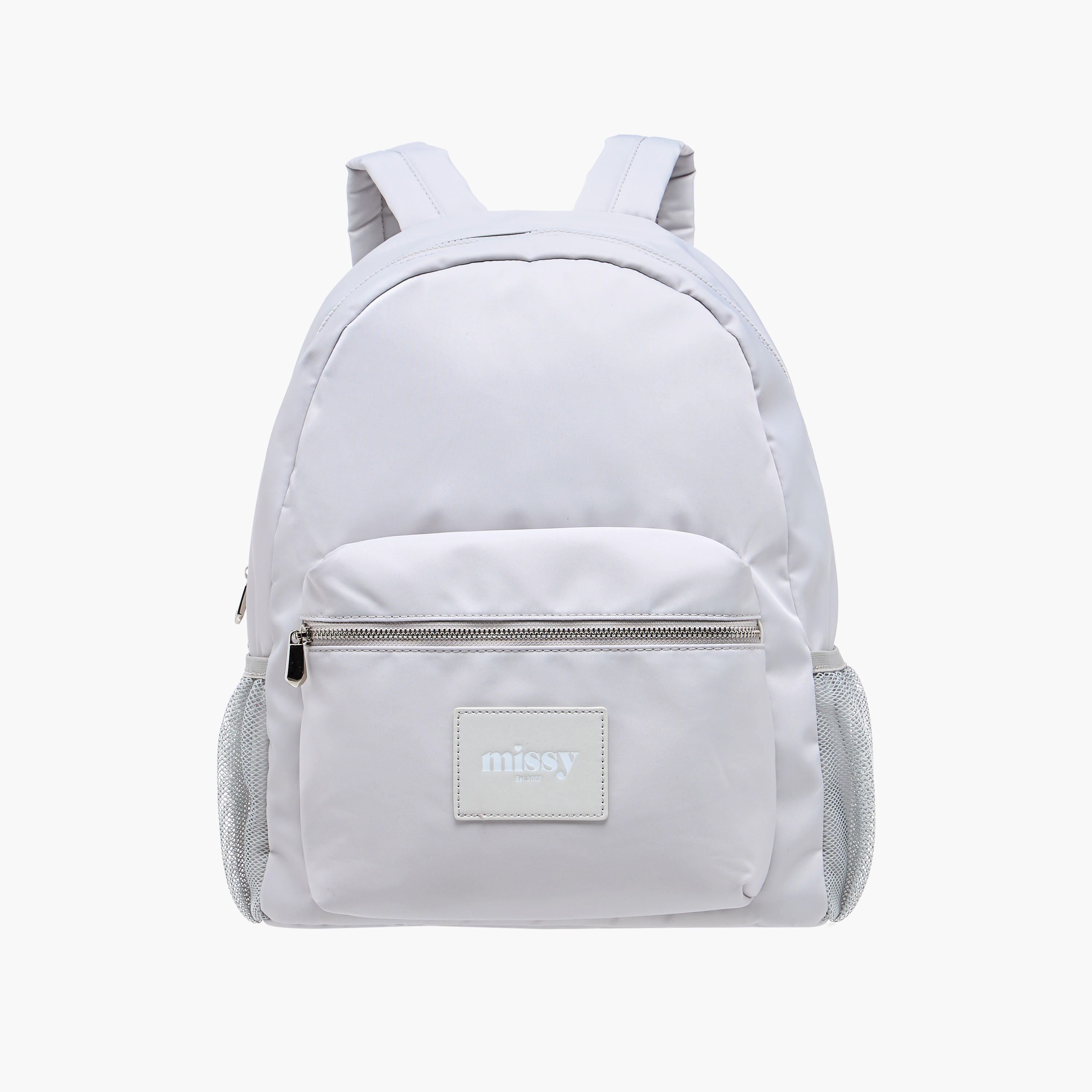 Missy Logo Applique Backpack with Zip Closure and Adjustable Strap - 31x13x40 cm-women-bagsandwallets-backpacks-image-1