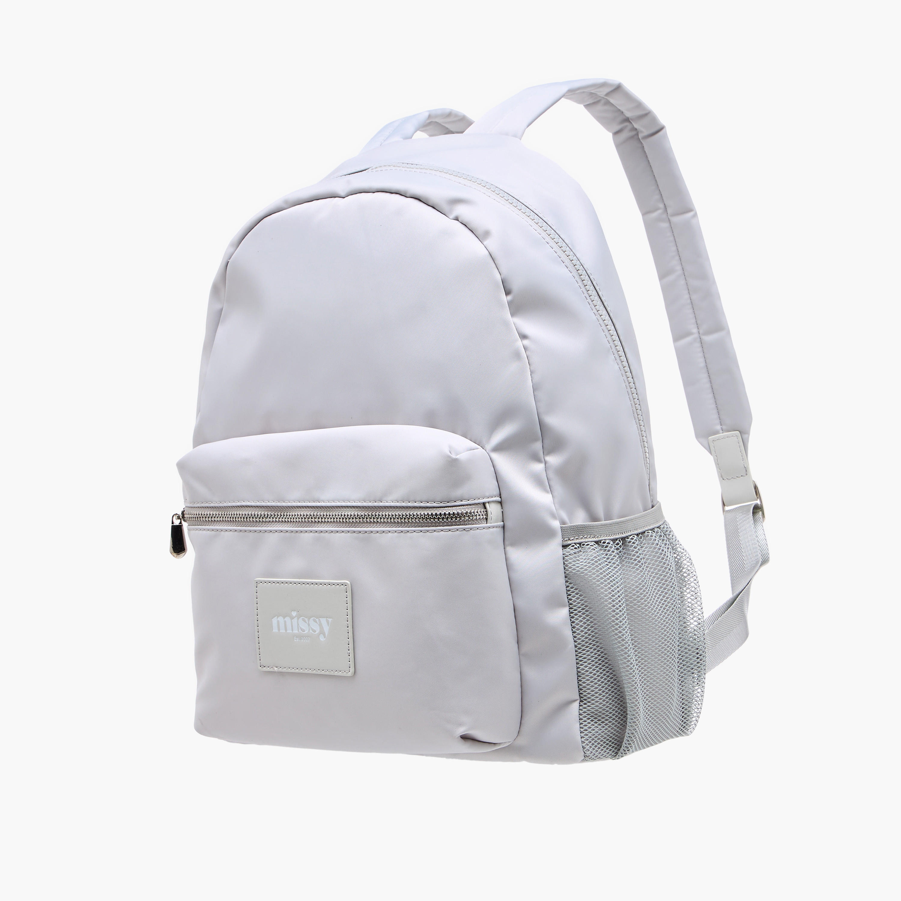 Missy Logo Applique Backpack with Zip Closure and Adjustable Strap - 31x13x40 cm-women-bagsandwallets-backpacks-image-2