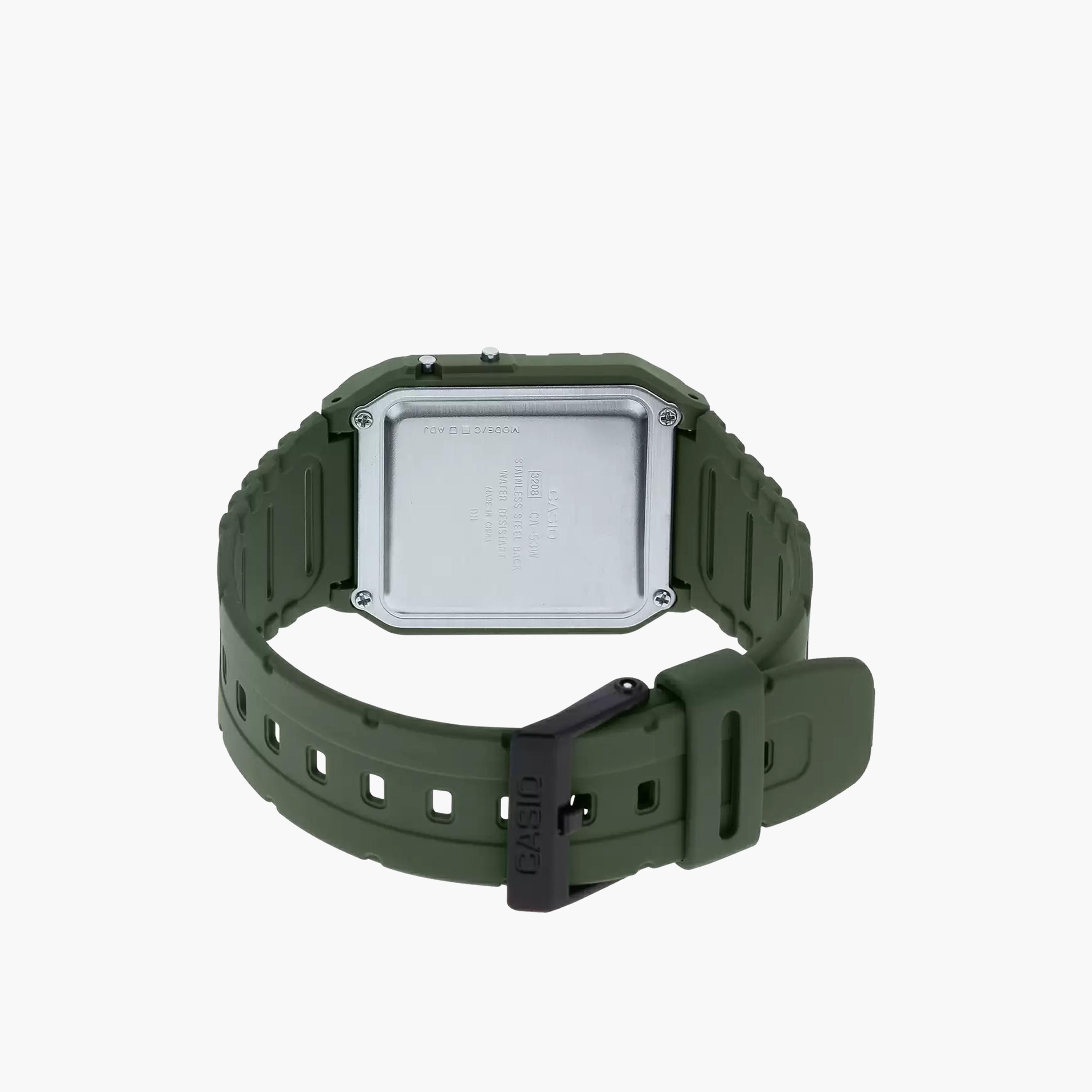 Casio Men's 50 MM Green Digital Plastic Strap Watch | CA-53WB-3BDF-men-watchesandjewellery-watches-image-3