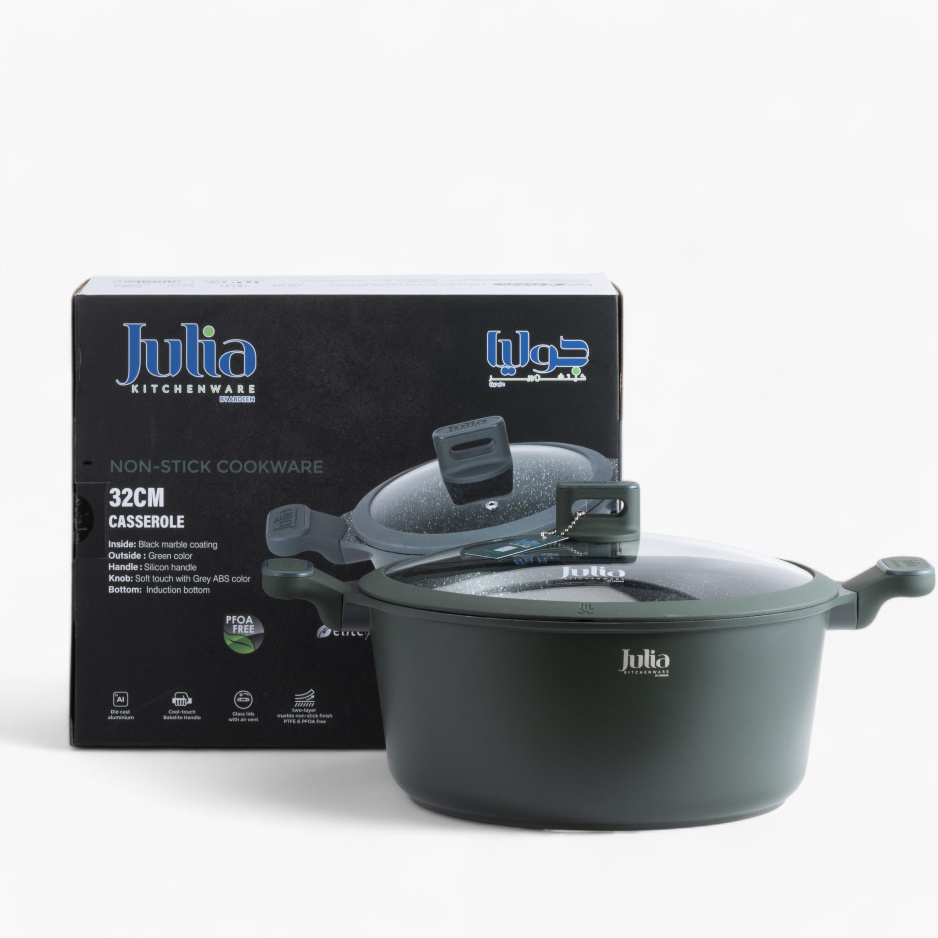Otantik Julia Elite-Pro Casserole with Lid - 32 cms-household-kitchen-cookware-potsandpans-image-5