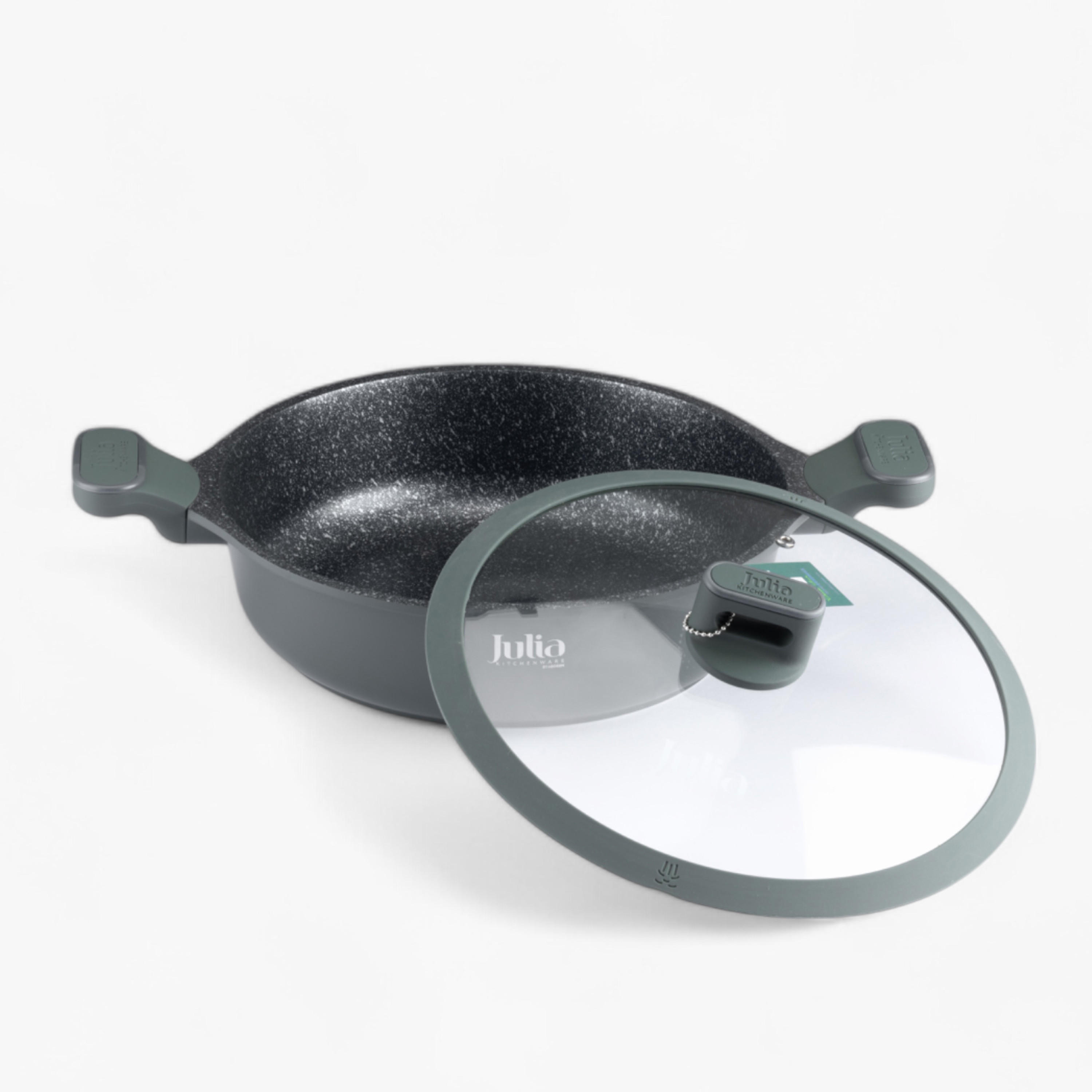 Otantik Julia Elite-Pro Plus Non-Stick Shallow Casserole with Lid - 28 cms-household-kitchen-cookware-potsandpans-image-2