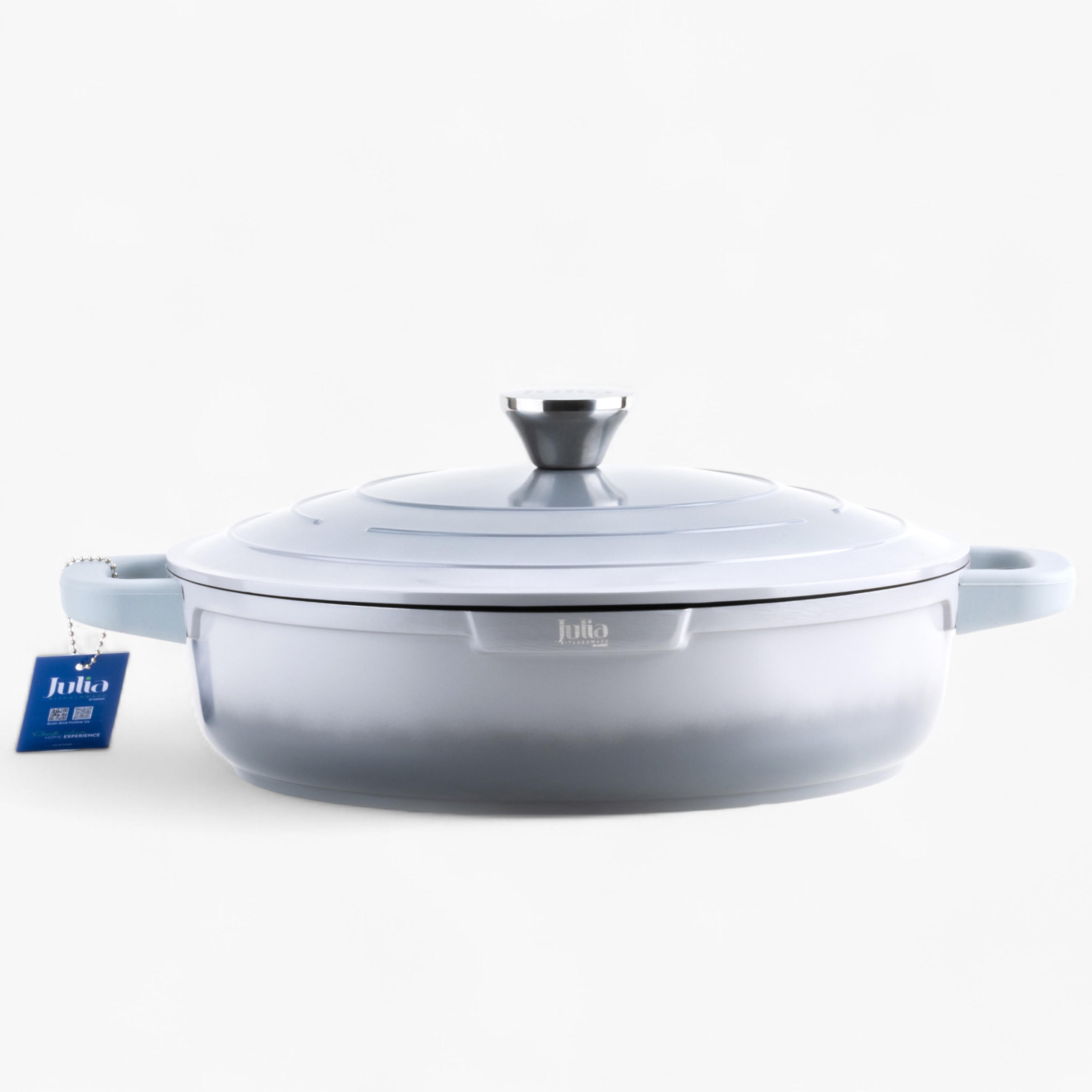 Otantik Julia Elite Cast Shallow Casserole with Lid - 32 cms-household-kitchen-cookware-potsandpans-image-1