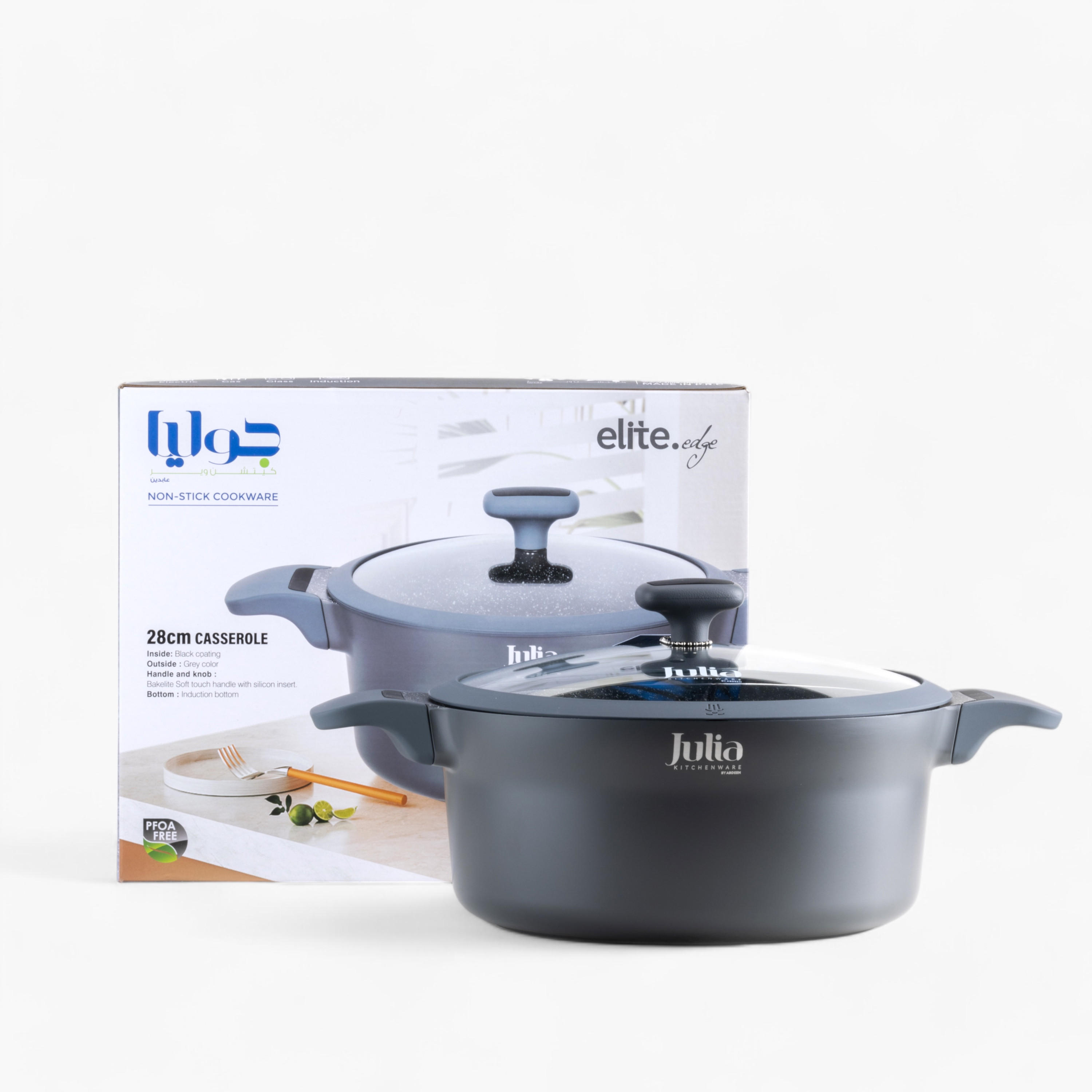 Otantik Julia Elite Edge Casserole with Lid - 32 cms-household-kitchen-cookware-potsandpans-image-3